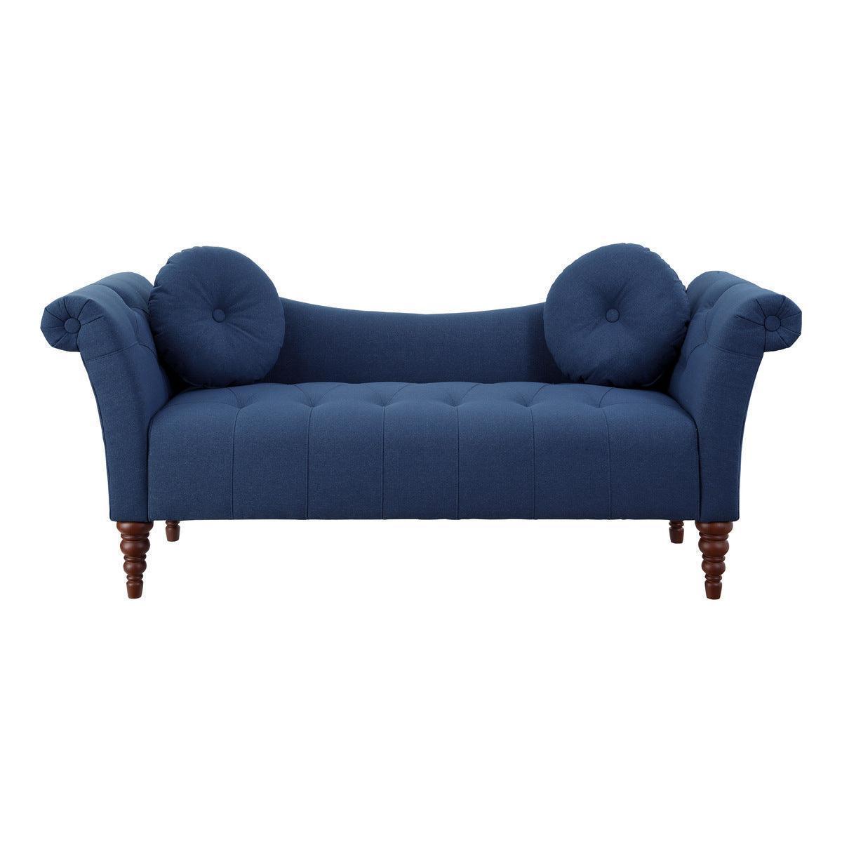 Adira Blue Upholstered Tufted Sofa