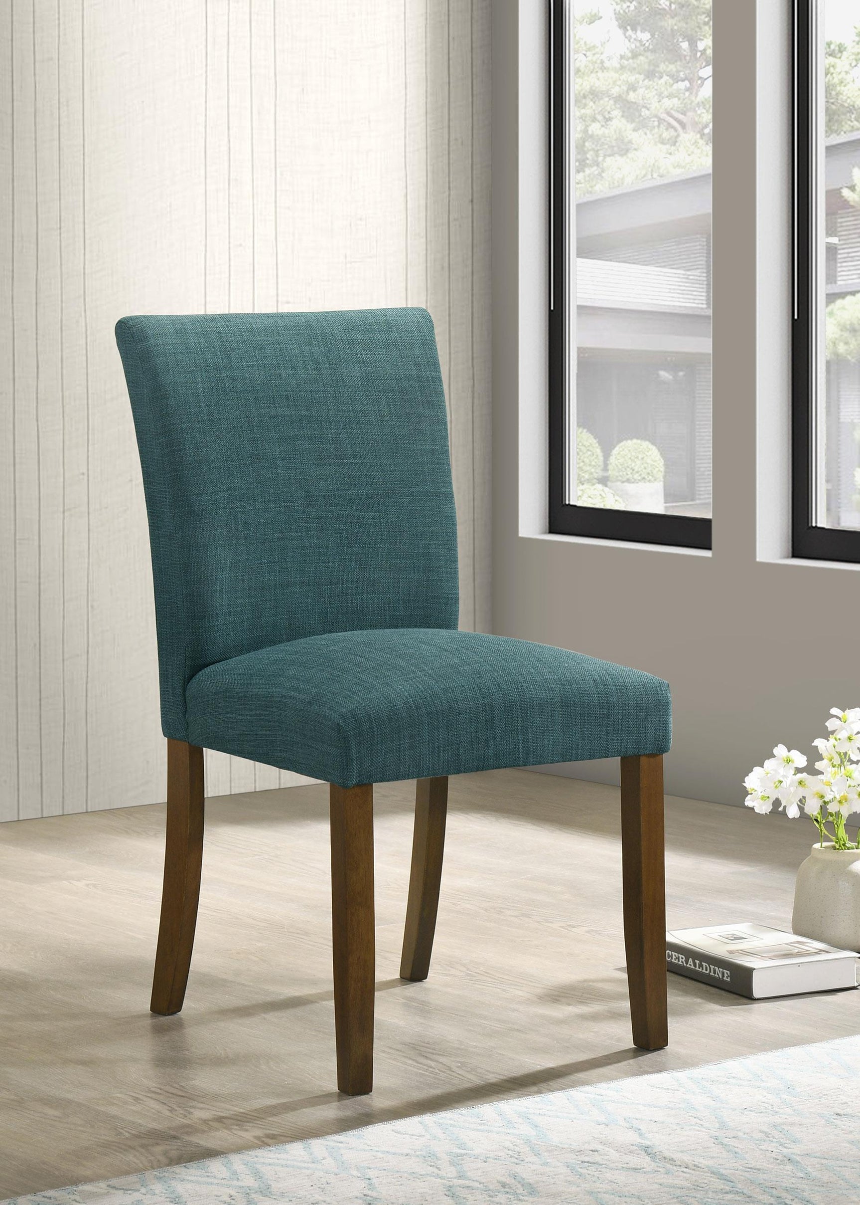 Cantley Upholstered Dining Side Chair Blue (Set of 2) 106377