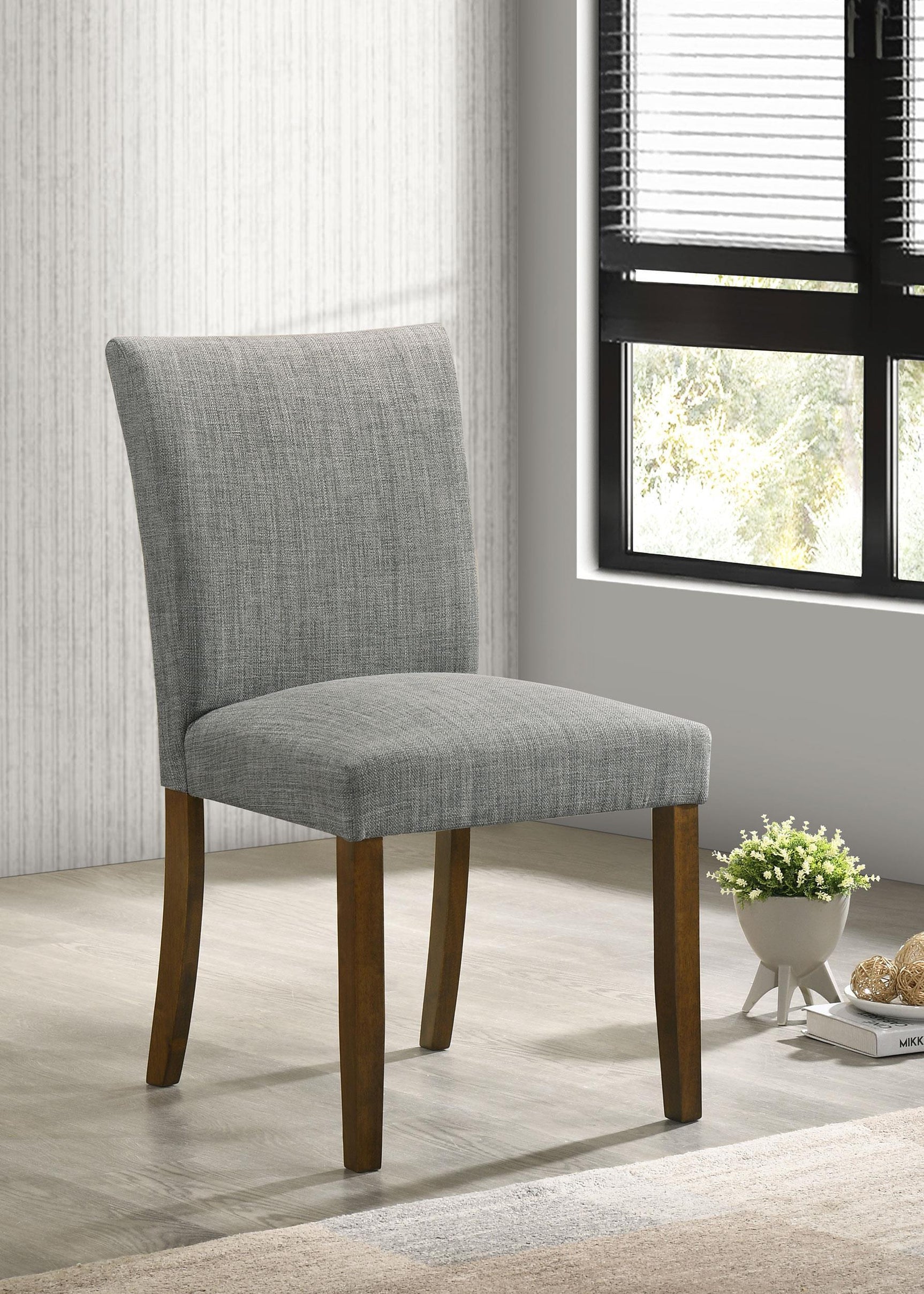 Cantley Upholstered Dining Side Chair Gray (Set of 2) 106379