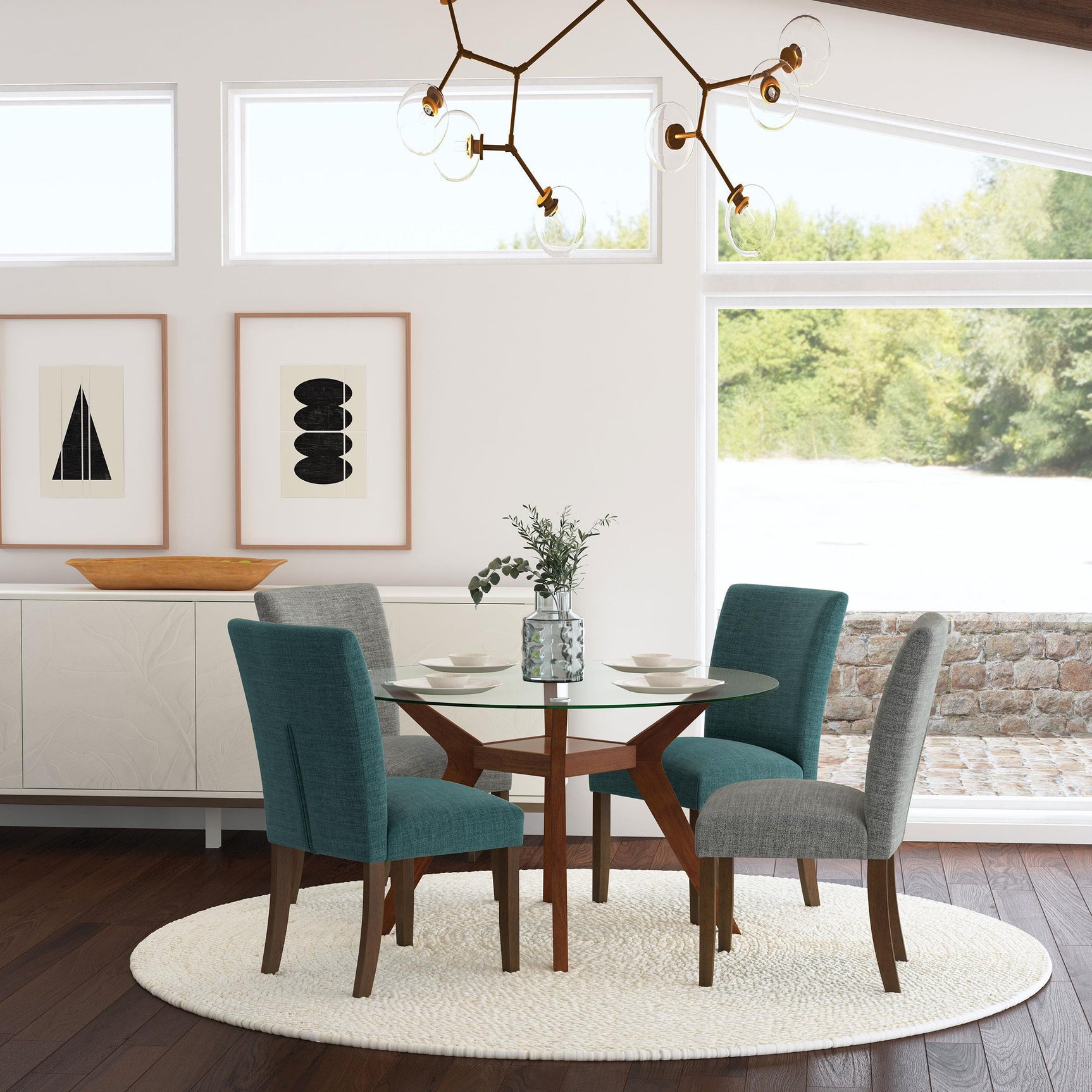 Cantley Upholstered Dining Side Chair Gray (Set of 2) 106379