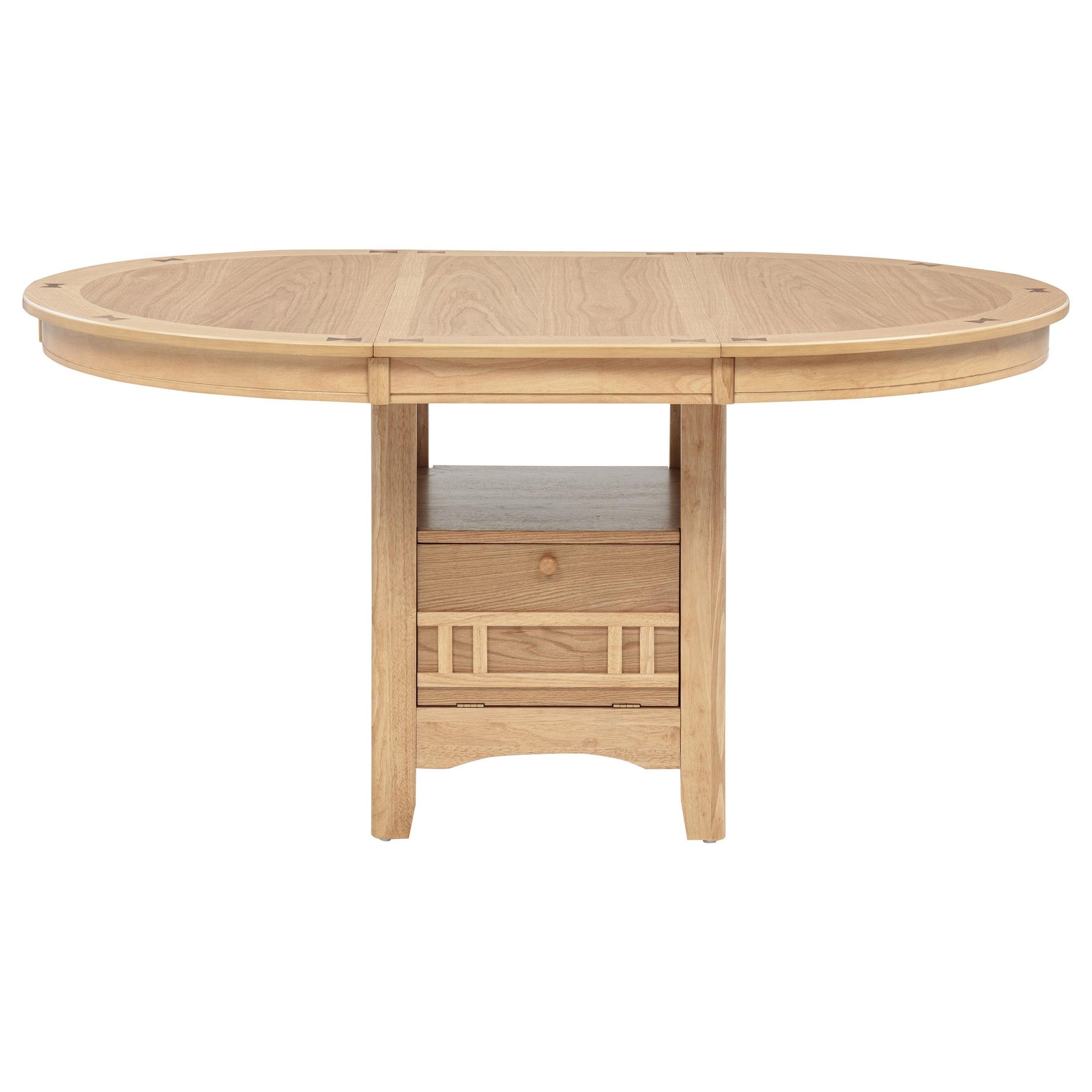 Lavon Oval 60-inch Wood Extension Leaf Dining Table Light Oak