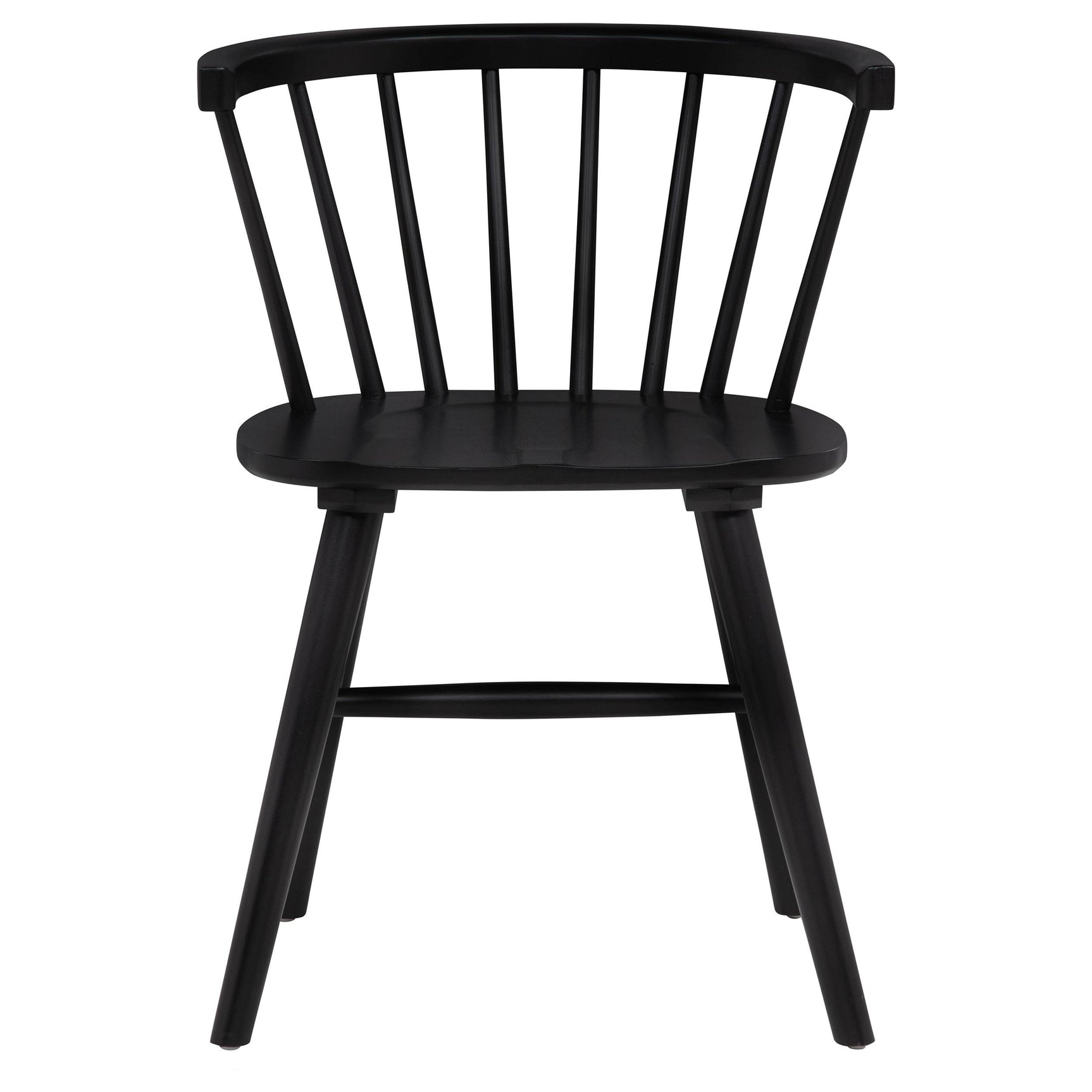 Jeffries Windsor Wood Dining Side Chair Black (Set of 2)