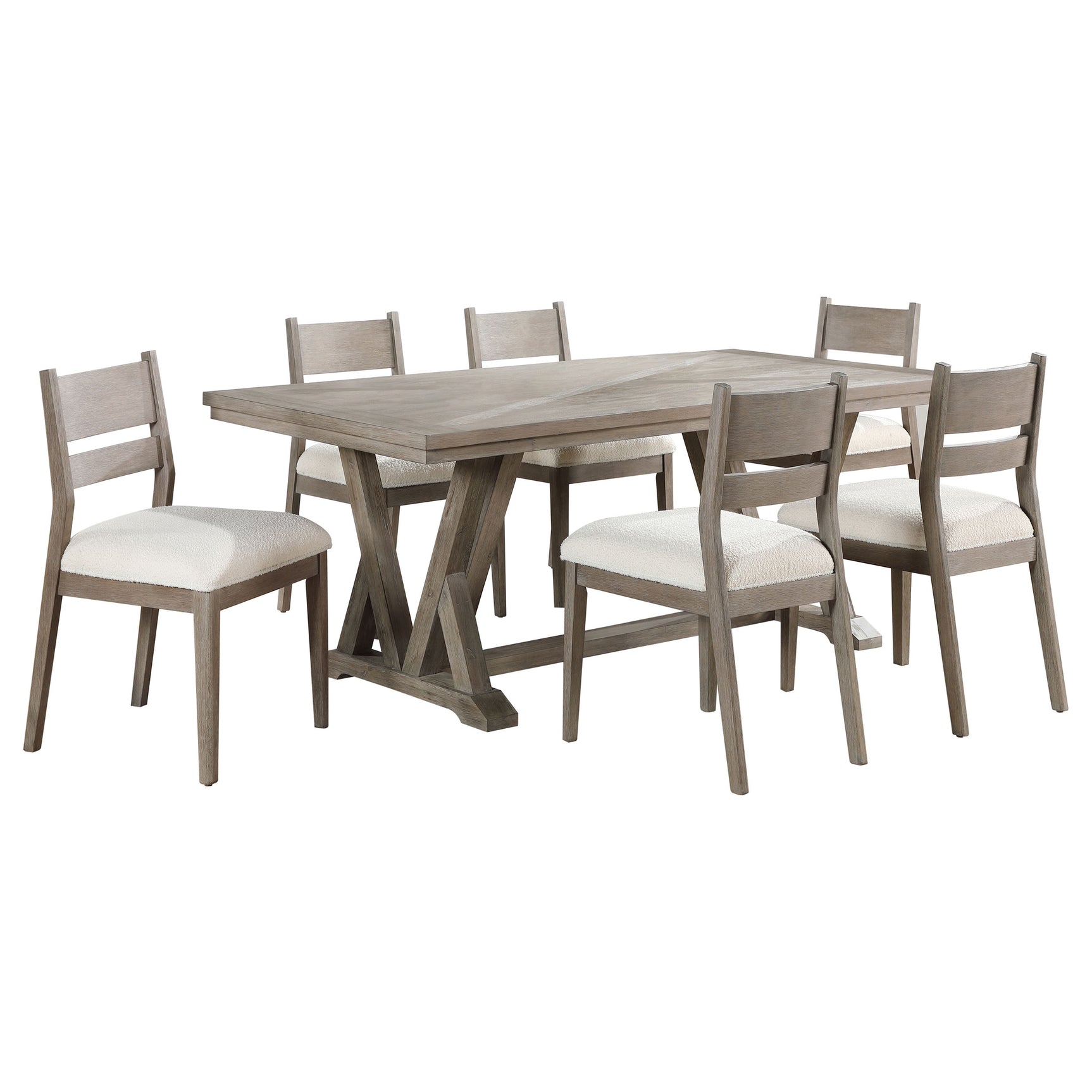Cornelia Coastal Grey Rectangular Dining Room Set