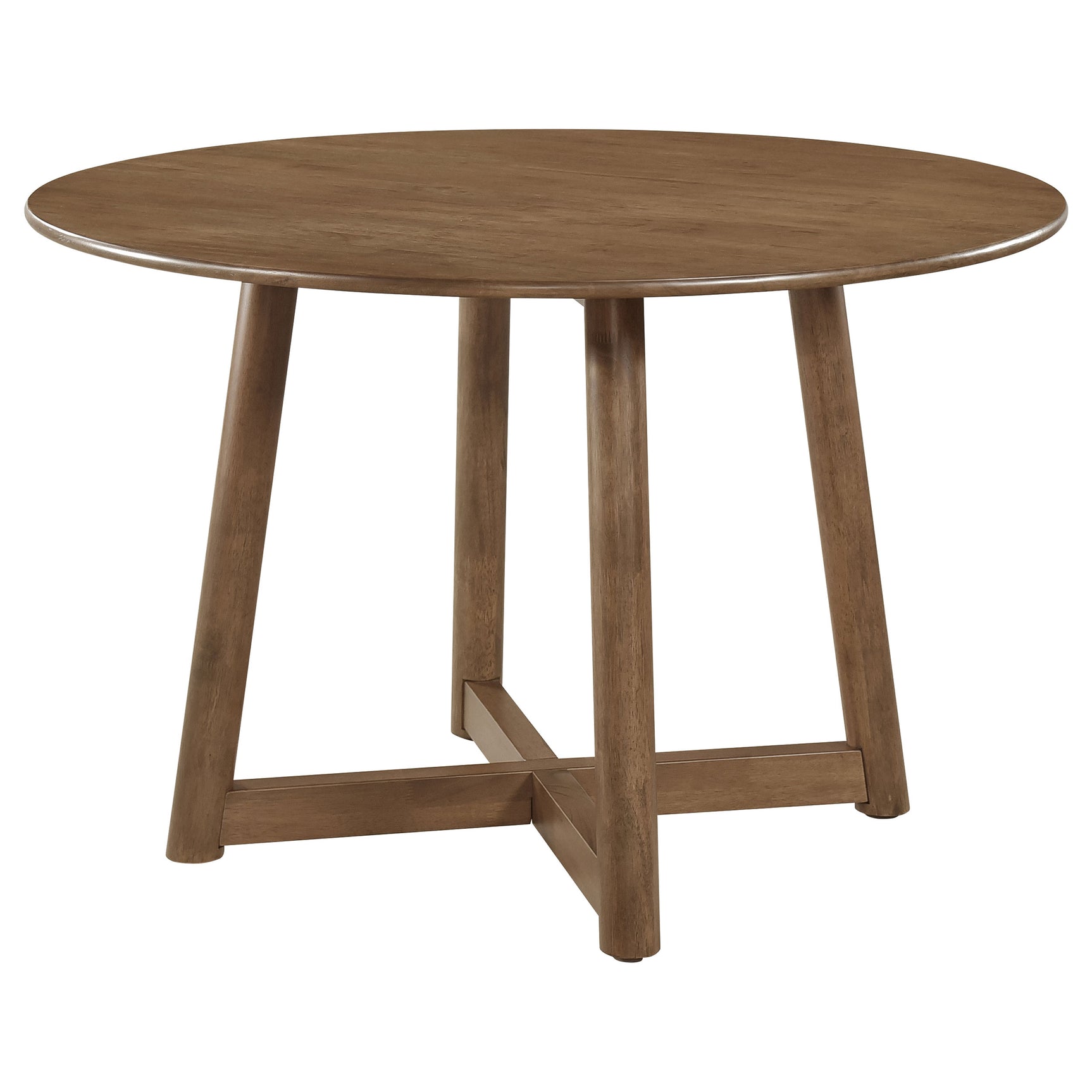Dinah Walnut Round Solid Wood Dining Room Set