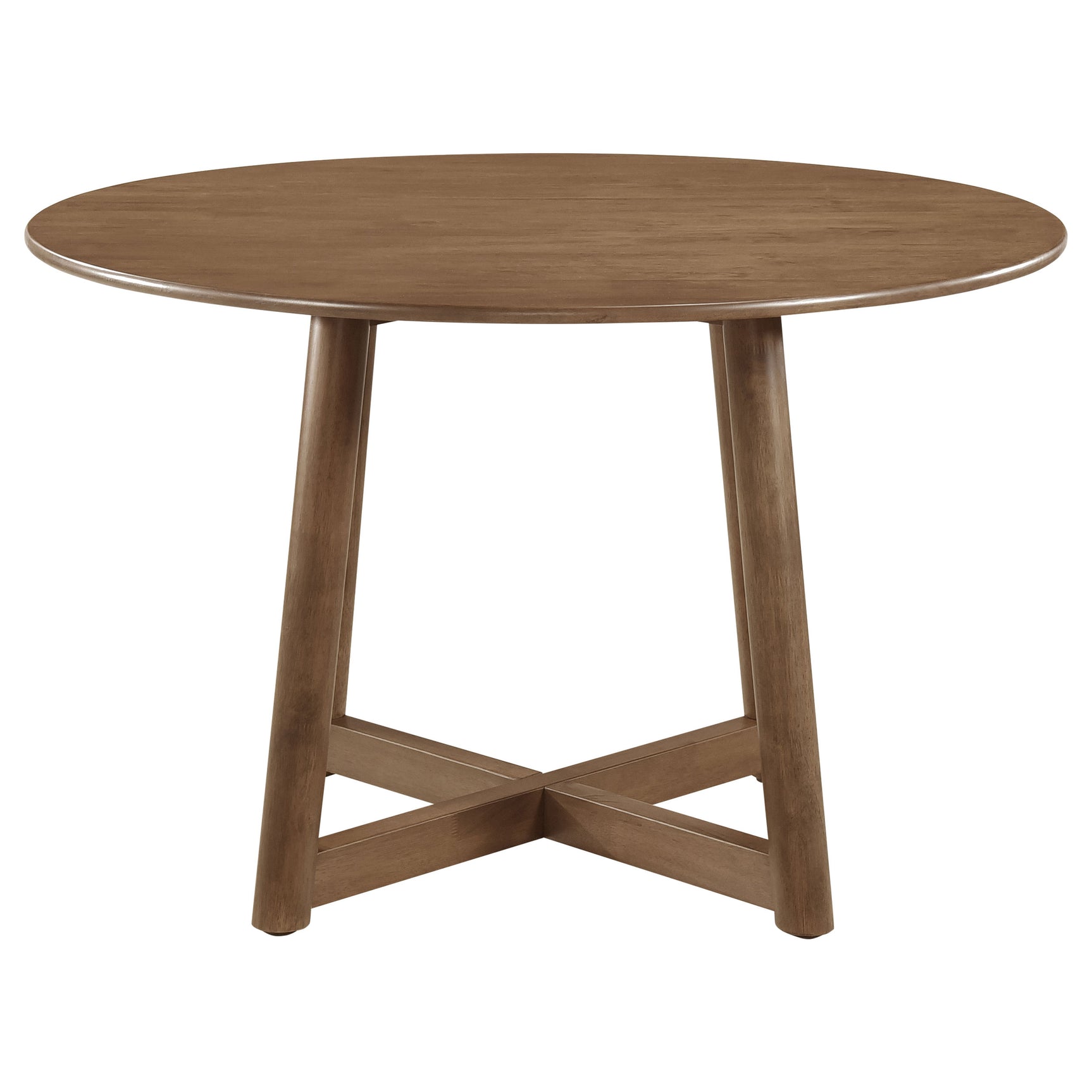 Dinah Walnut Round Solid Wood Dining Room Set