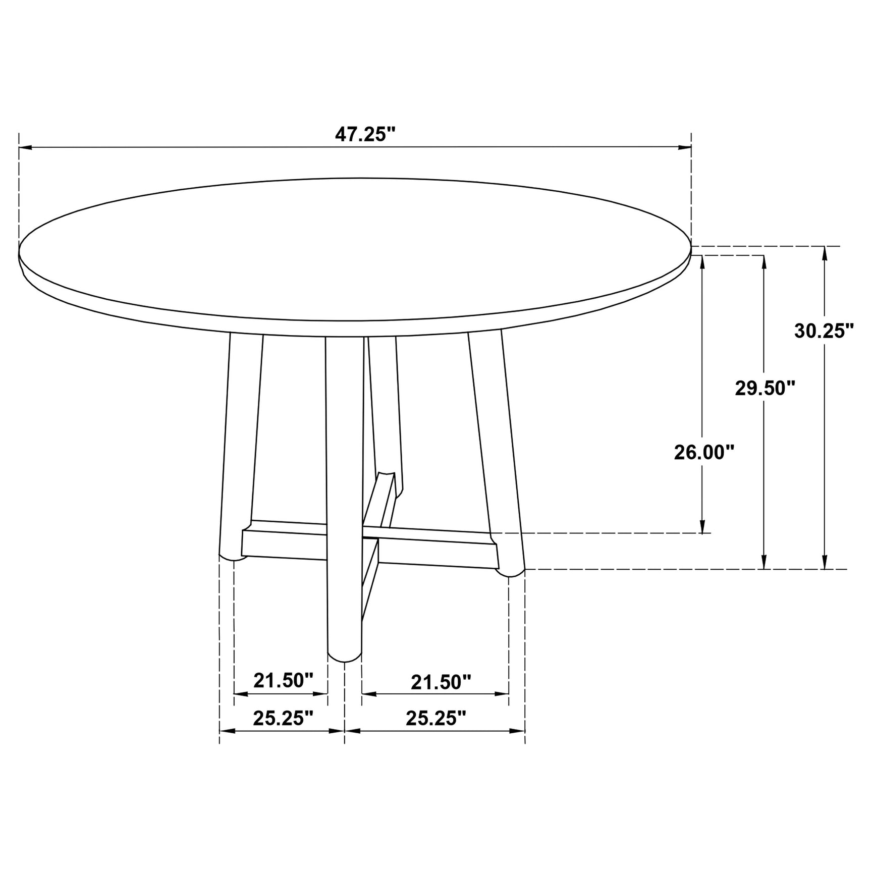 Dinah Walnut Round Solid Wood Dining Room Set