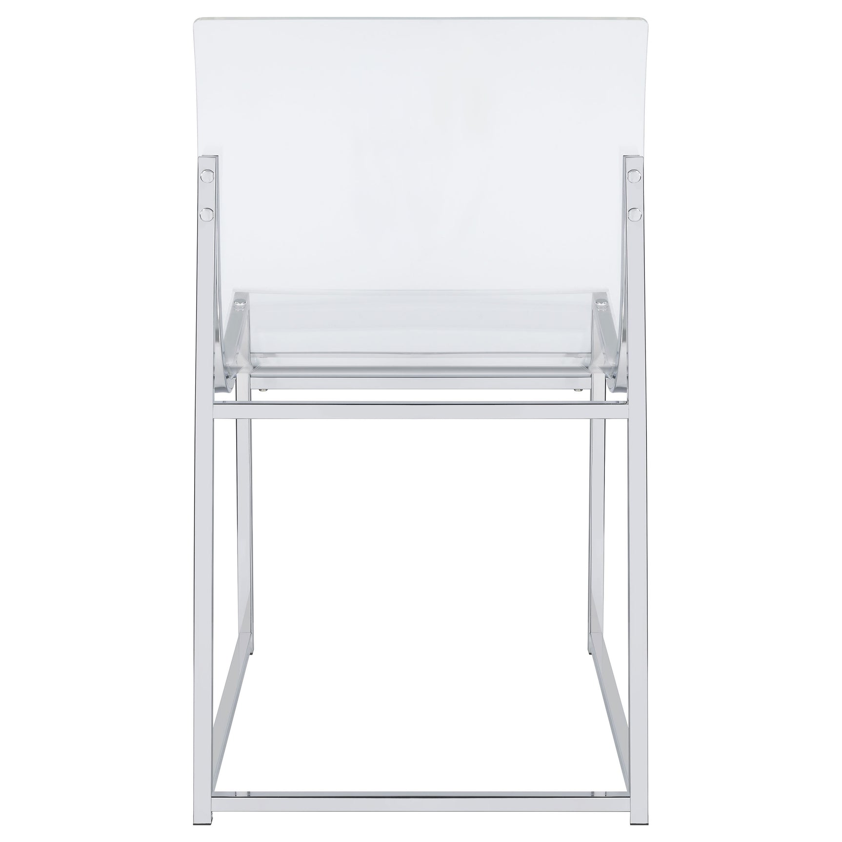 Keeling Chrome Round Glass Top Acrylic Dining Set