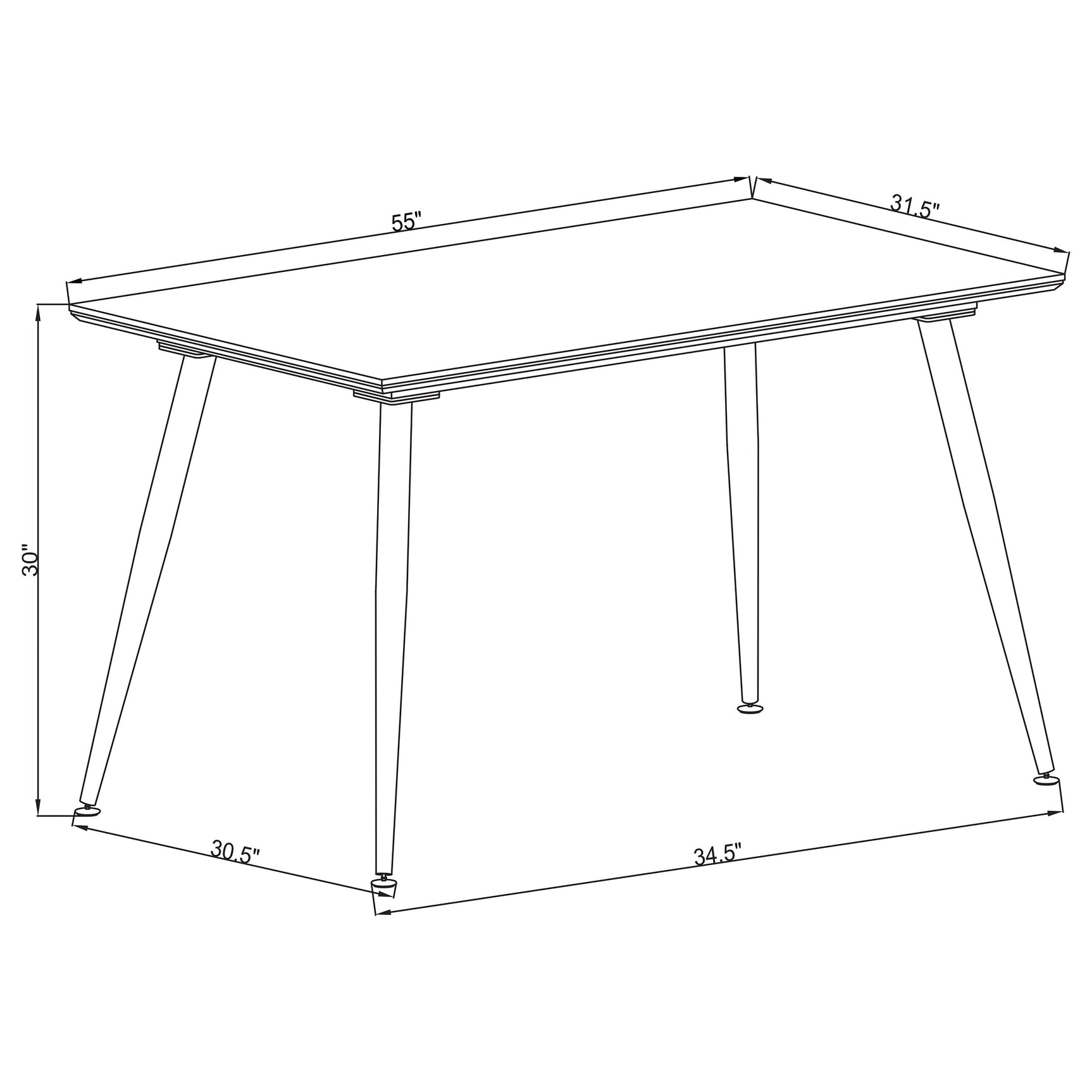 Dennison Grey Rectangular Dining Room Set