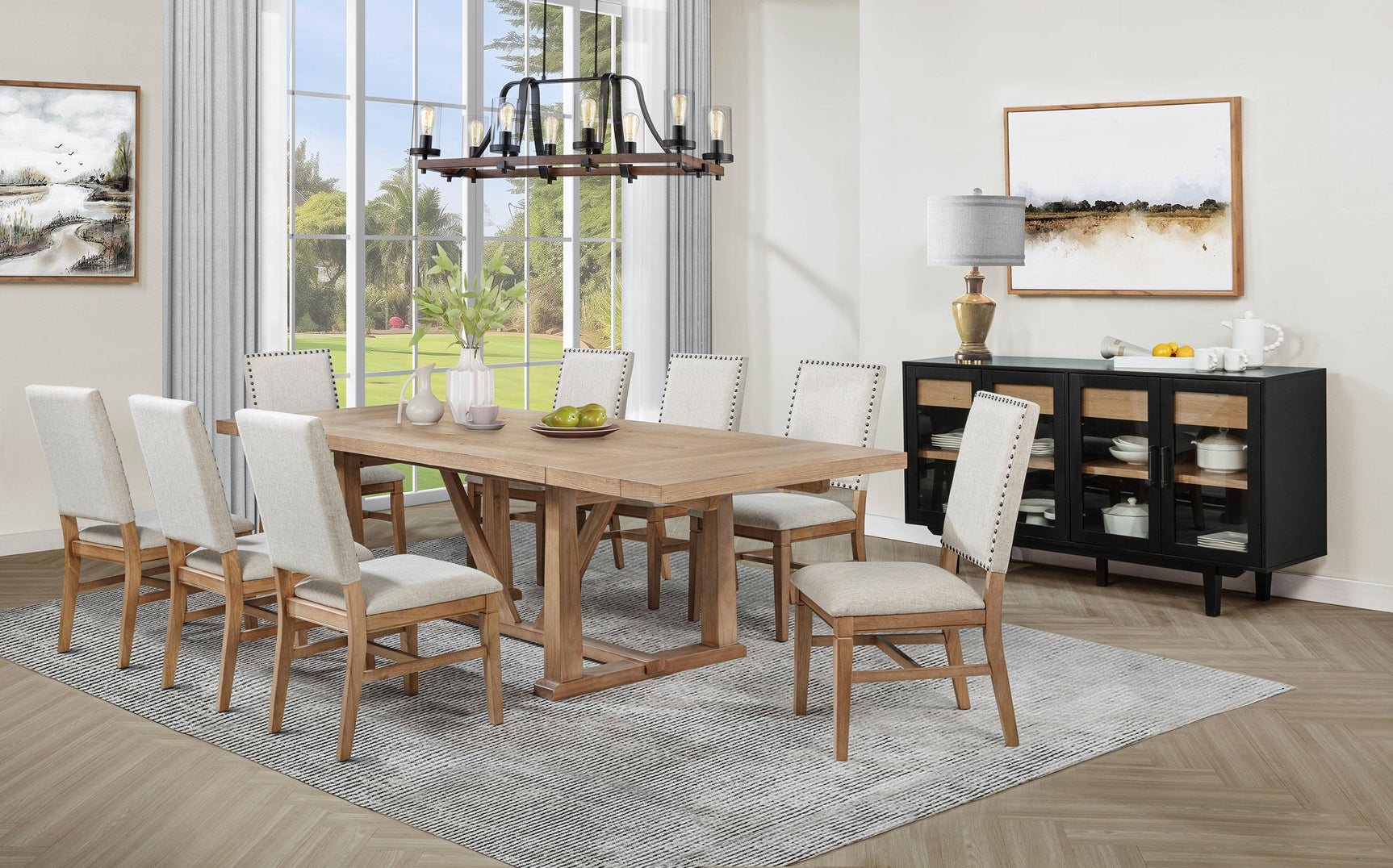 Middleton Upholstered Dining Side Chair Beige (Set of 2)