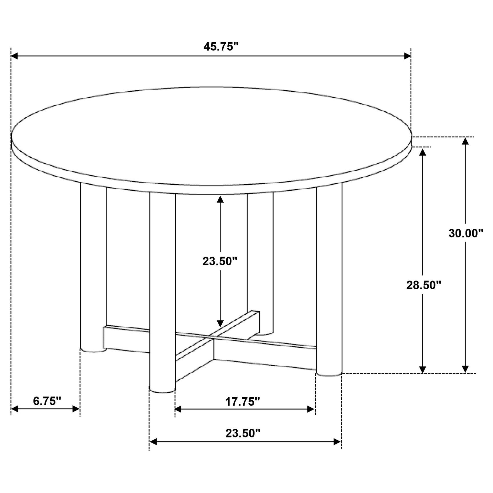 Crestmore Walnut 46-inch Round Wood Dining Room Set