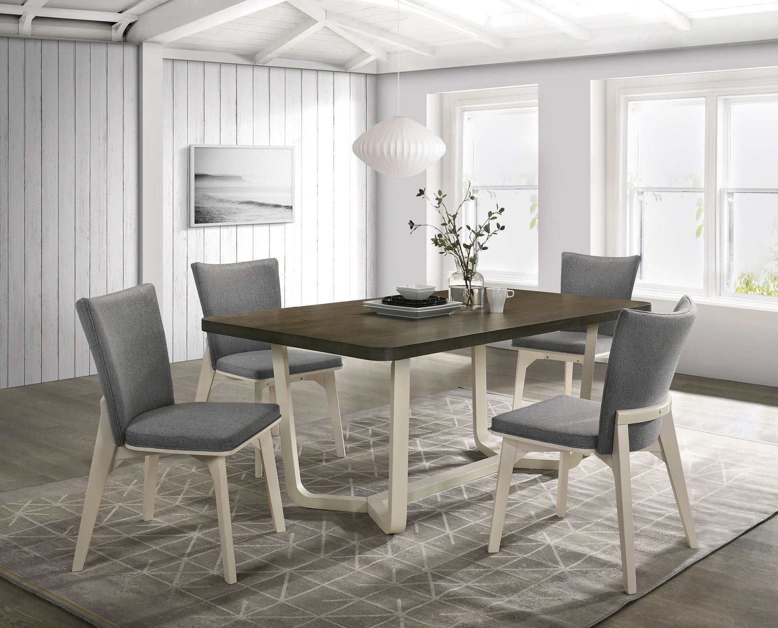 Biloxi Gray Brown 71-inch Rectangular Dining Set