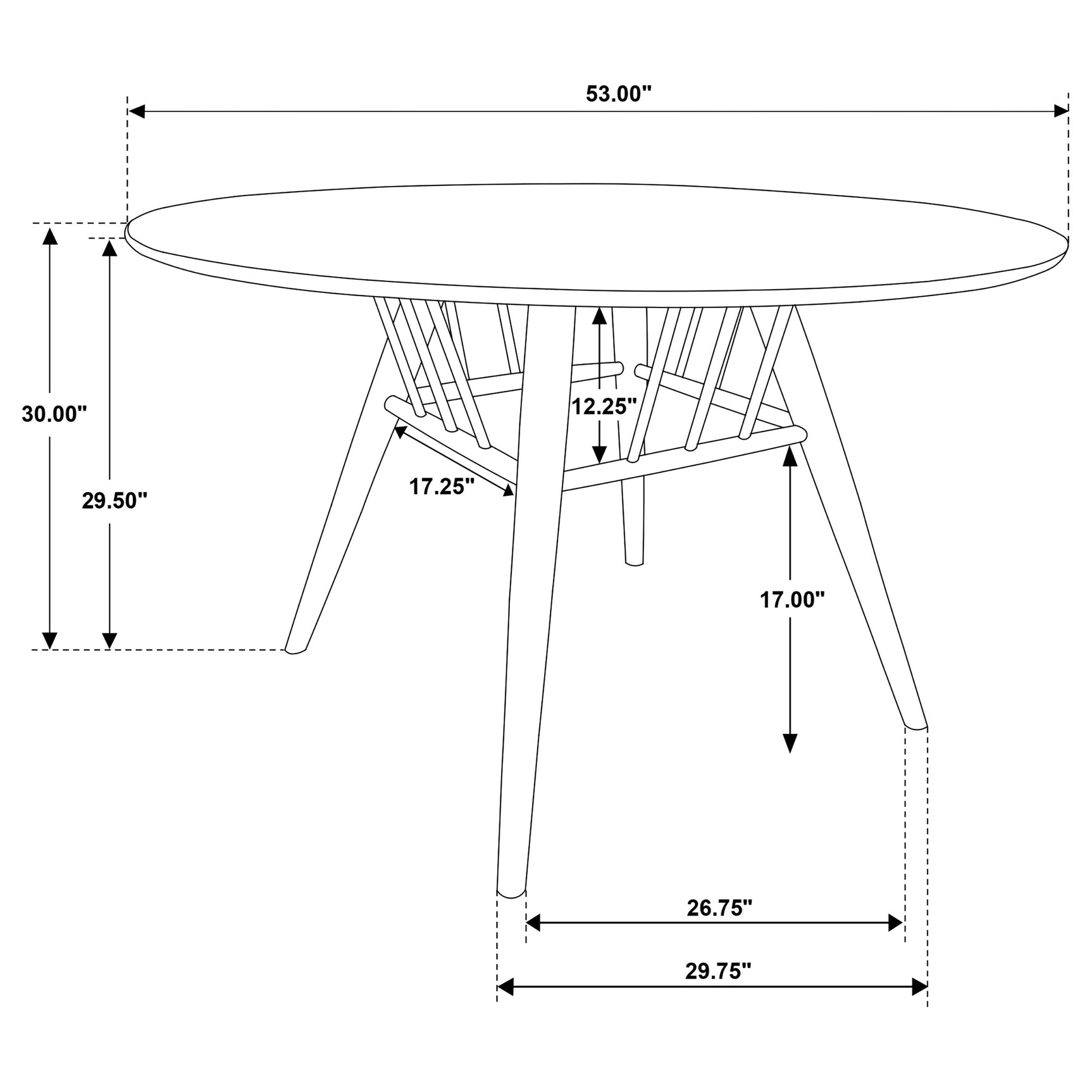 Everton Round 53-inch Dining Room Set