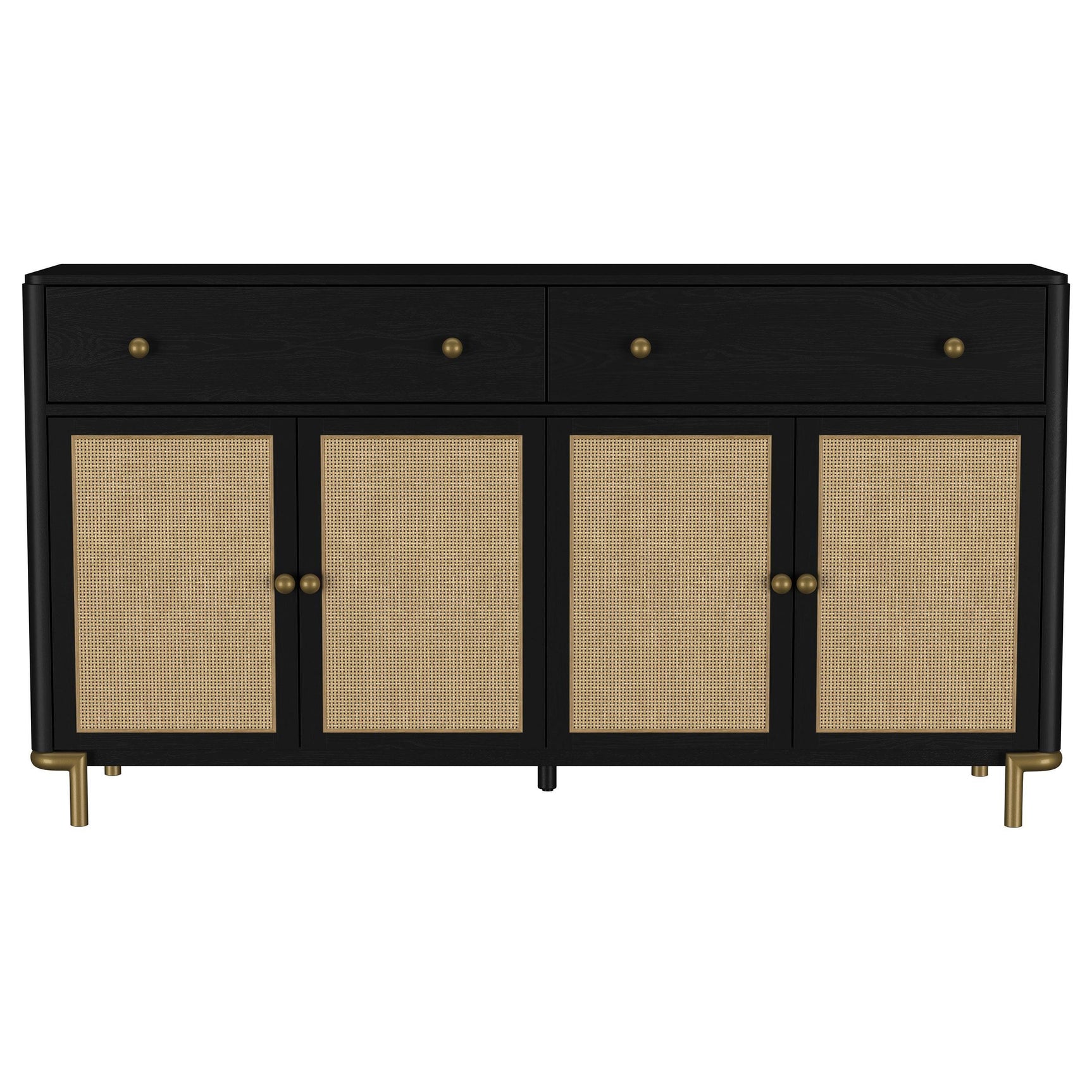 Arini 2-drawer Cane Door Dining Sideboard Server Black