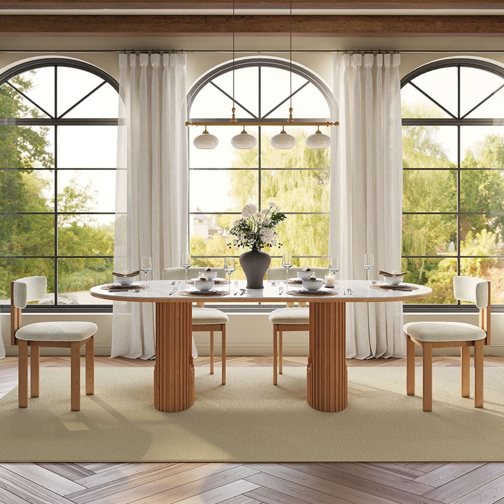 Silvo 79" Glossy White Dining Table