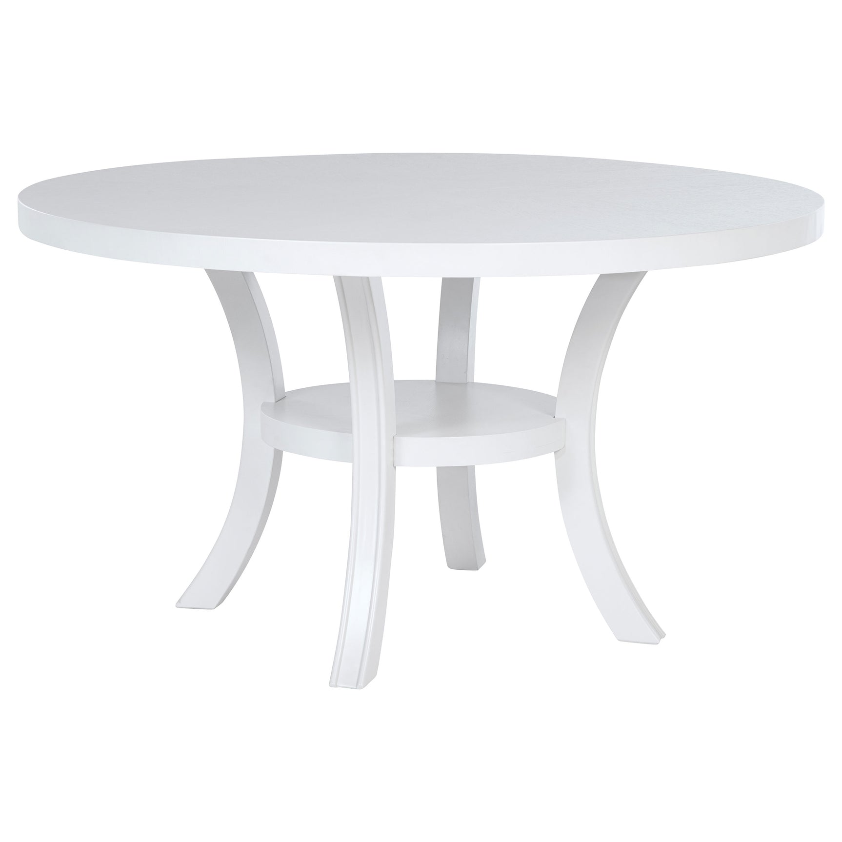 Judd Pearl White 54-inch Round Wood Dining Room Set