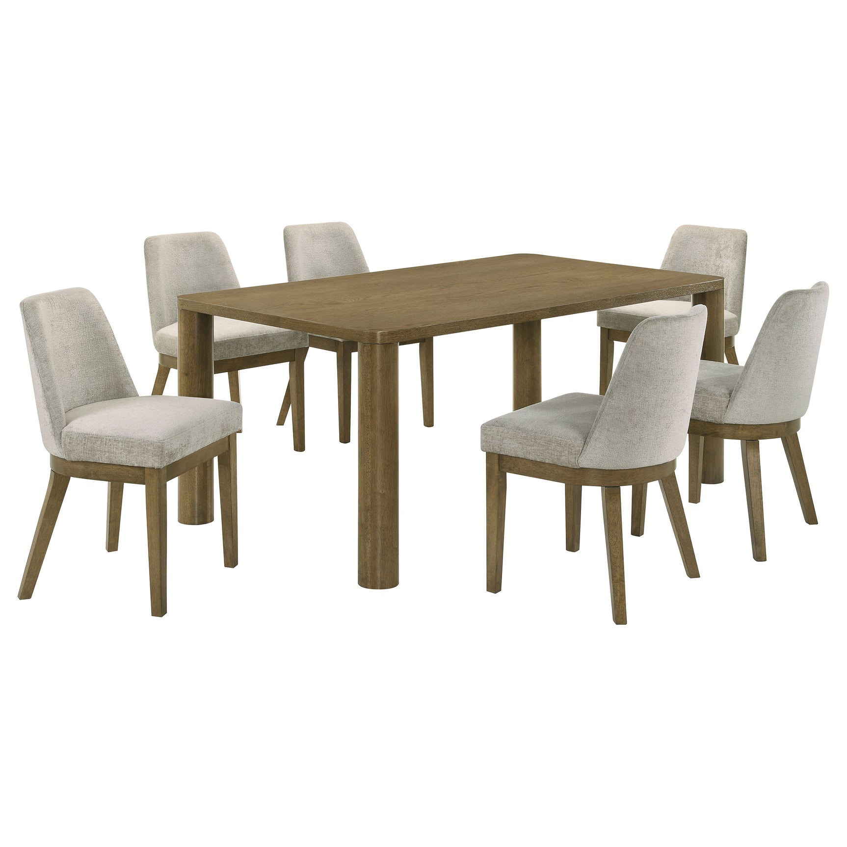 Castlewood Brown Oak 71-inch Rectangular Dining Room Set