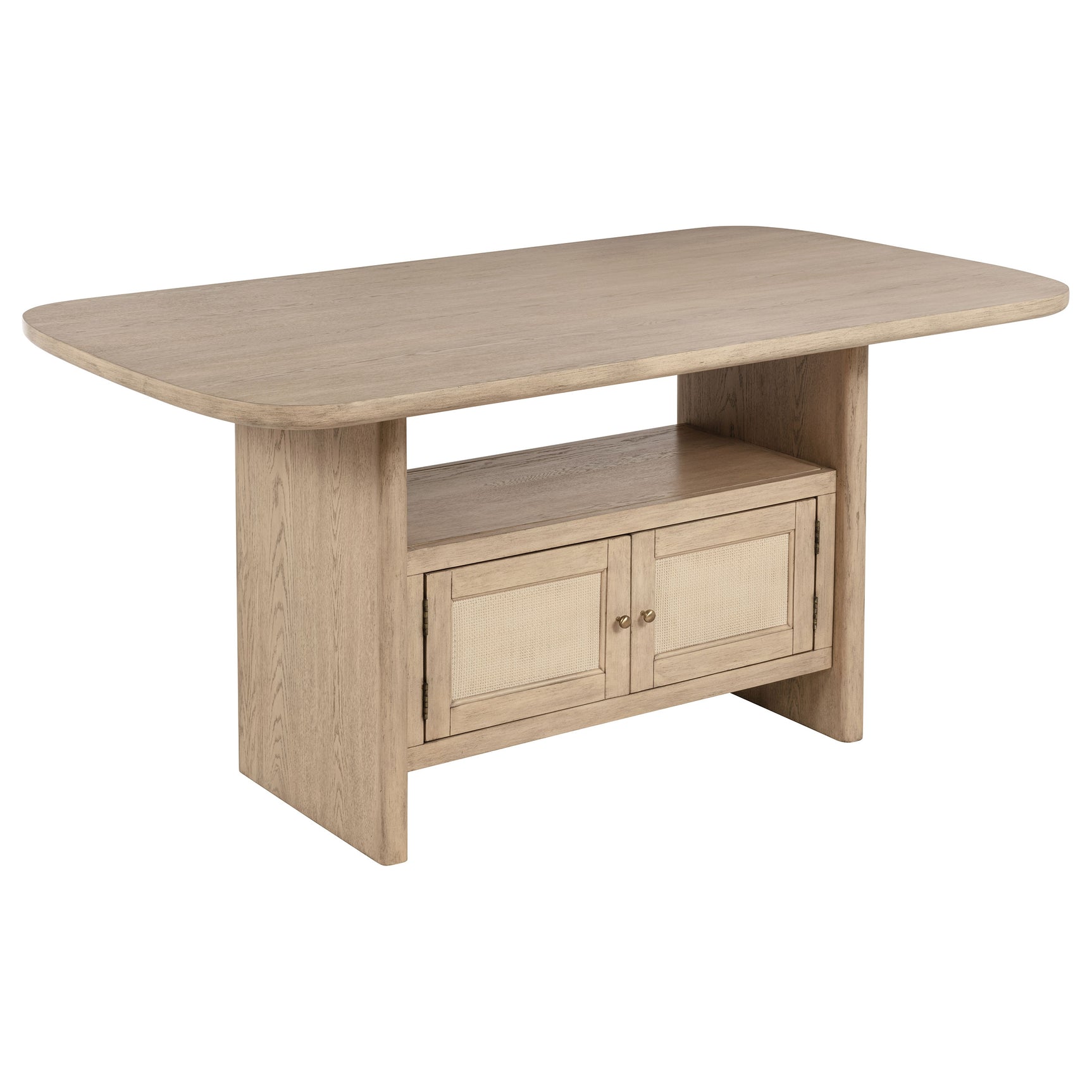 Kailani Beige Oak Wood Counter Height Set