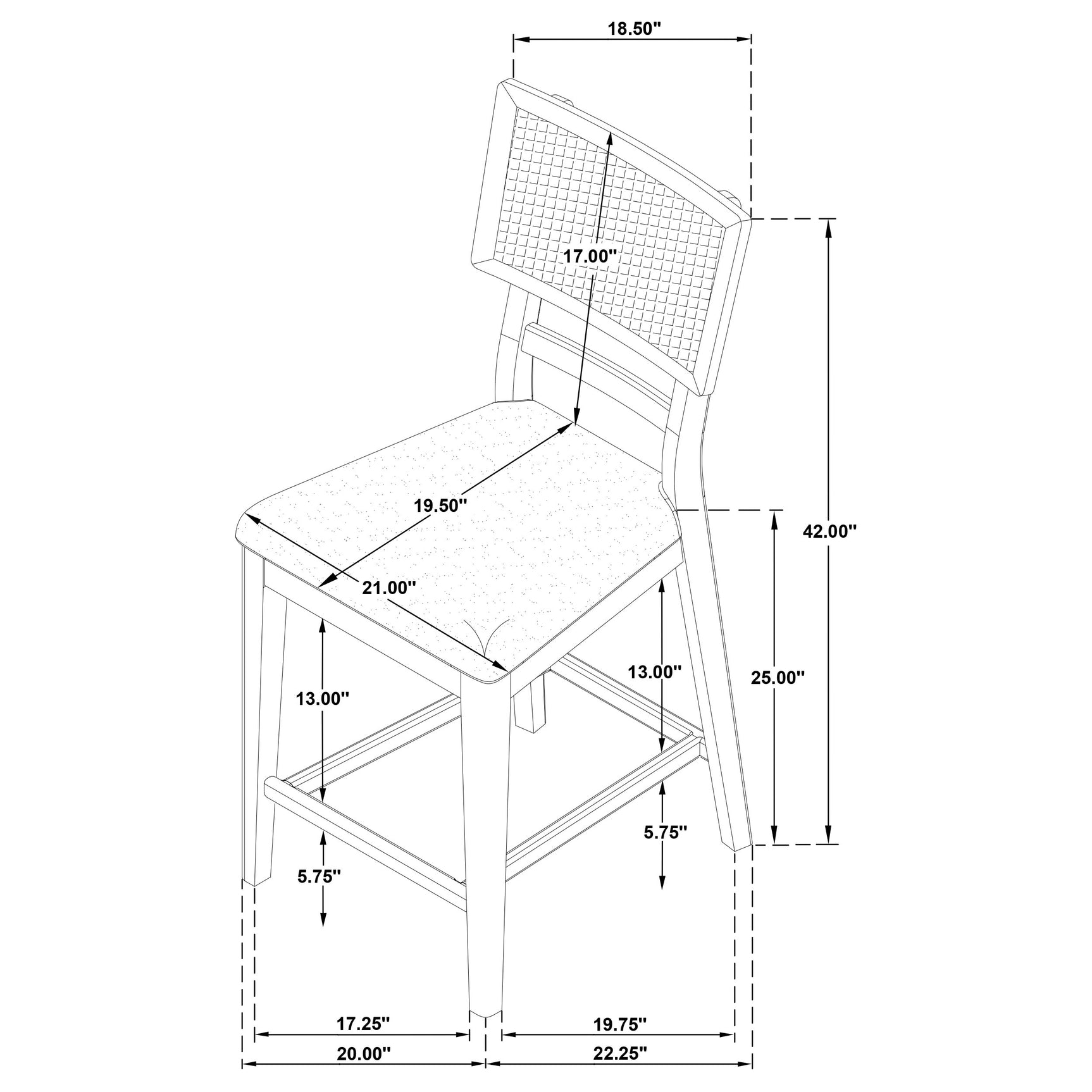 Kailani Beige Oak Wood Counter Height Set