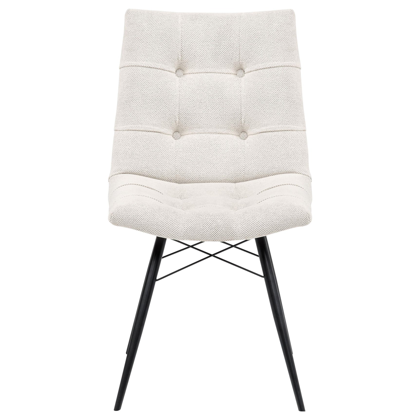 Aiken Fabric Upholstered Dining Side Chair Saddle Stone White (Set of 4)