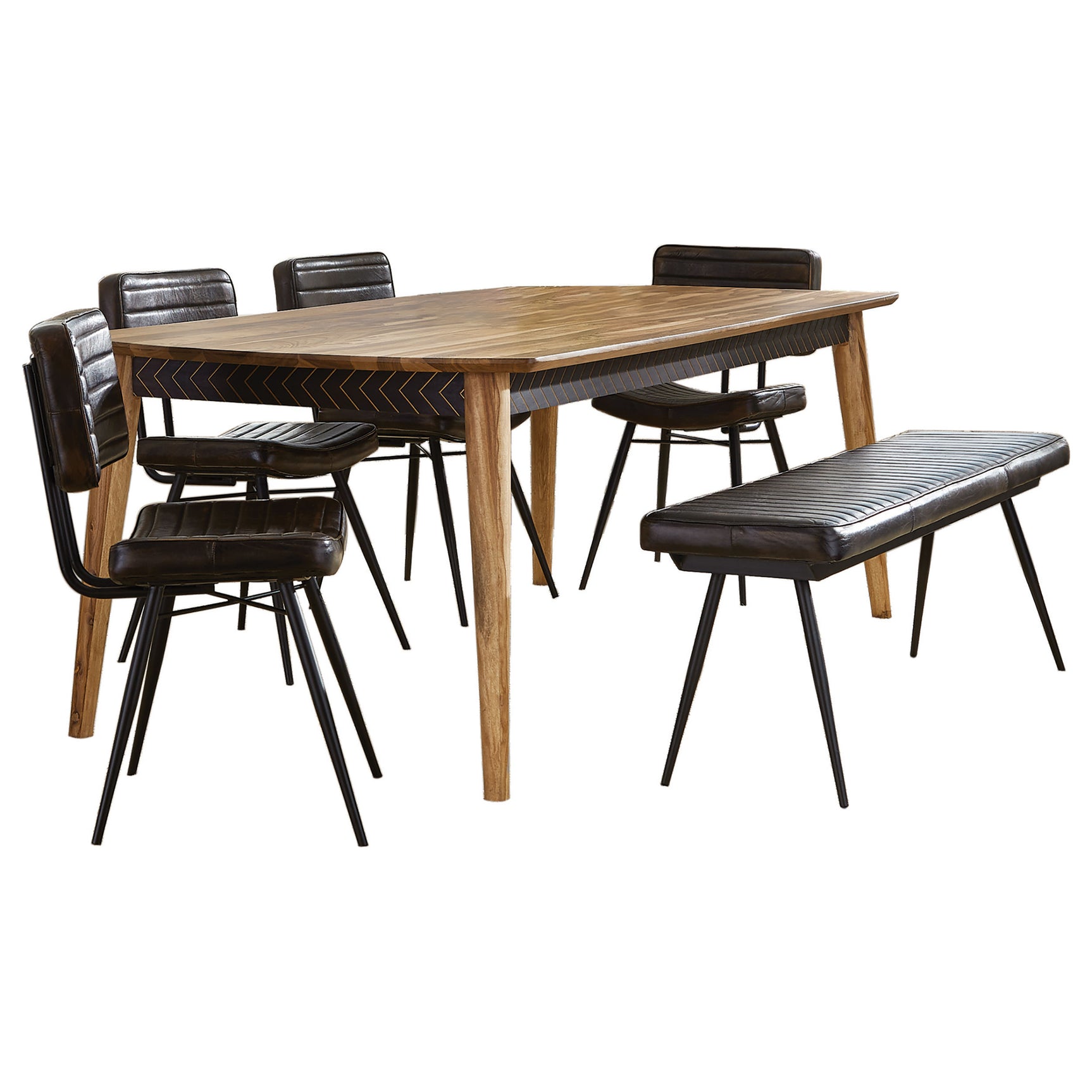 Partridge Natural Sheesham Espresso Dining Room Set