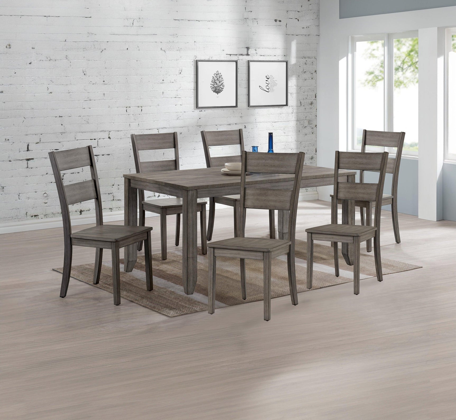 Sean Melamine Rectangular Dining Room Set