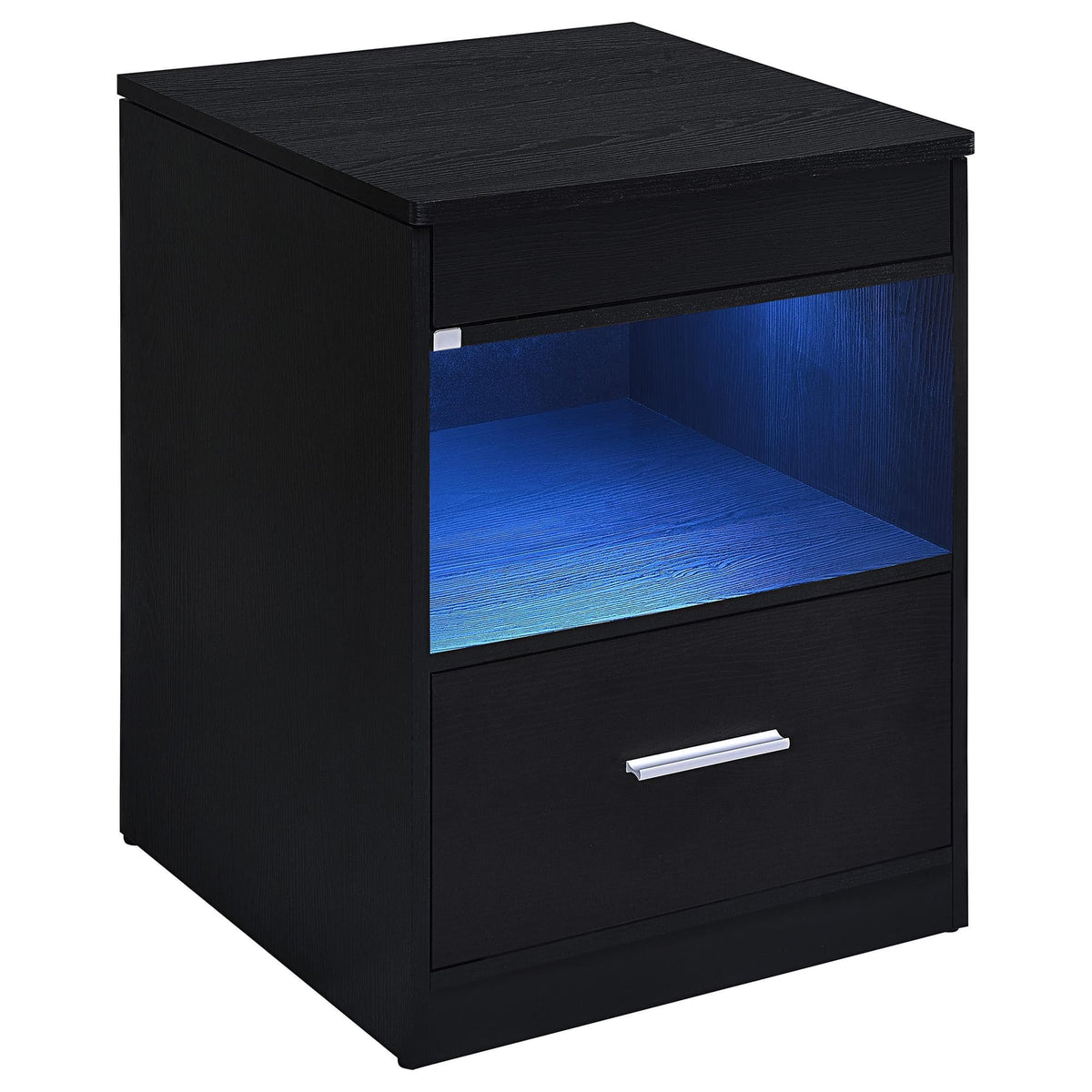 Fabre Black Ash 1-Drawer Extendable Top Nightstand — product image 2