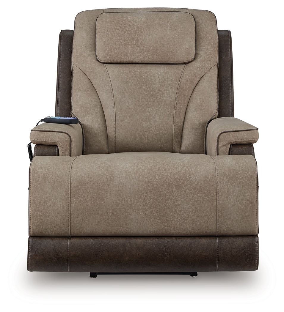 4Z-Peaceful Pause Sand Microfiber,Next-Gen DuraPella Power Lift Recliner