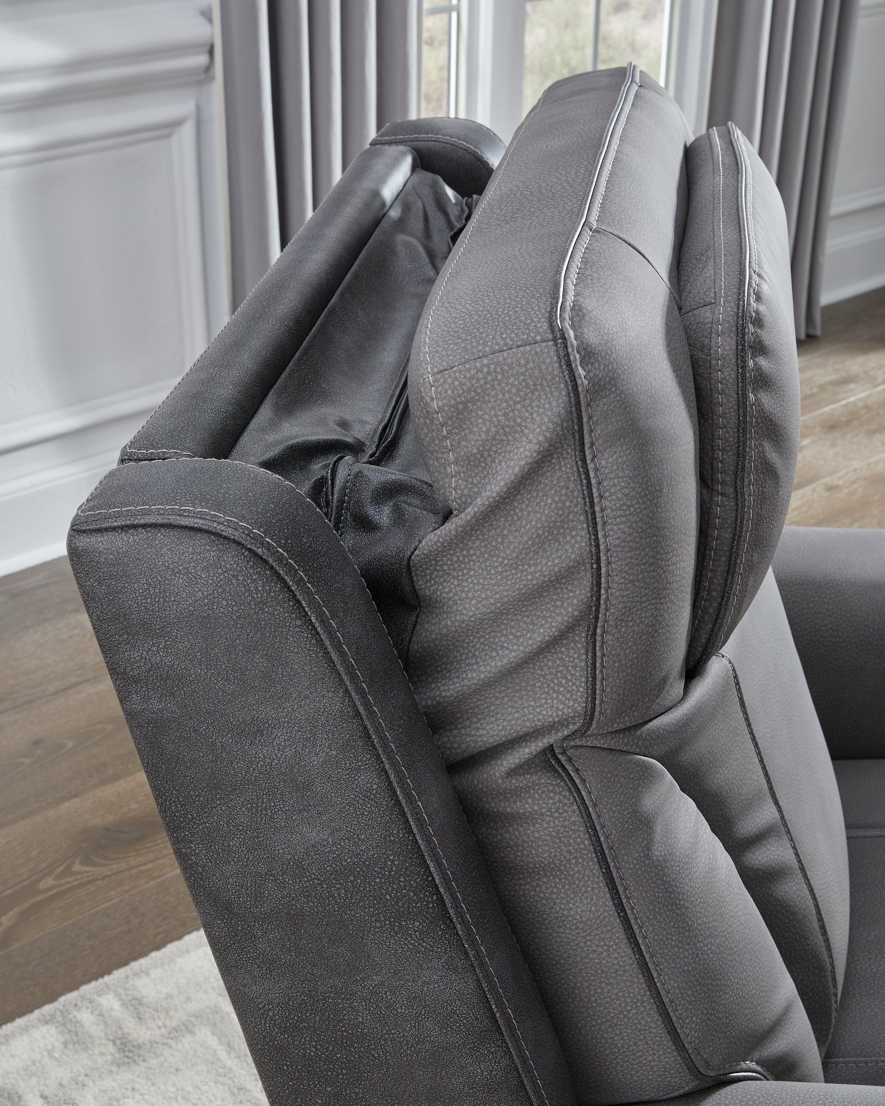 4Z-Peaceful Pause Slate Microfiber,Next-Gen DuraPella Power Lift Recliner