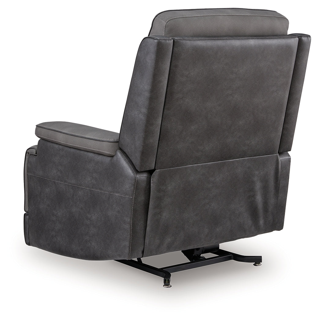 4Z-Peaceful Pause Slate Microfiber,Next-Gen DuraPella Power Lift Recliner