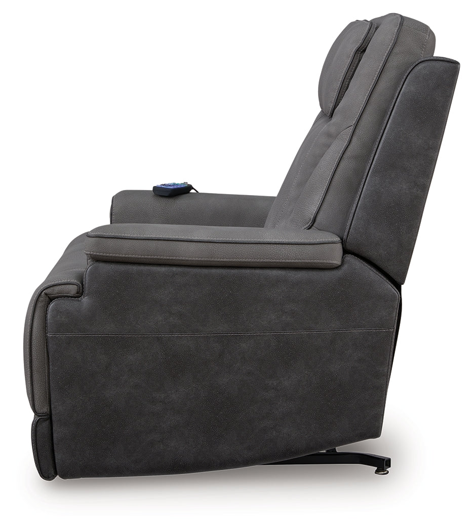 4Z-Peaceful Pause Slate Microfiber,Next-Gen DuraPella Power Lift Recliner