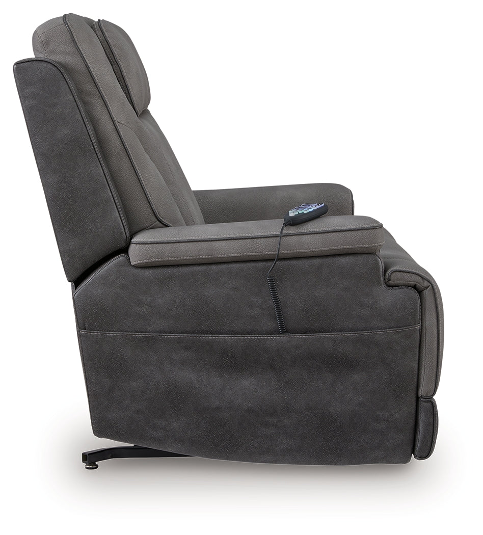 4Z-Peaceful Pause Slate Microfiber,Next-Gen DuraPella Power Lift Recliner