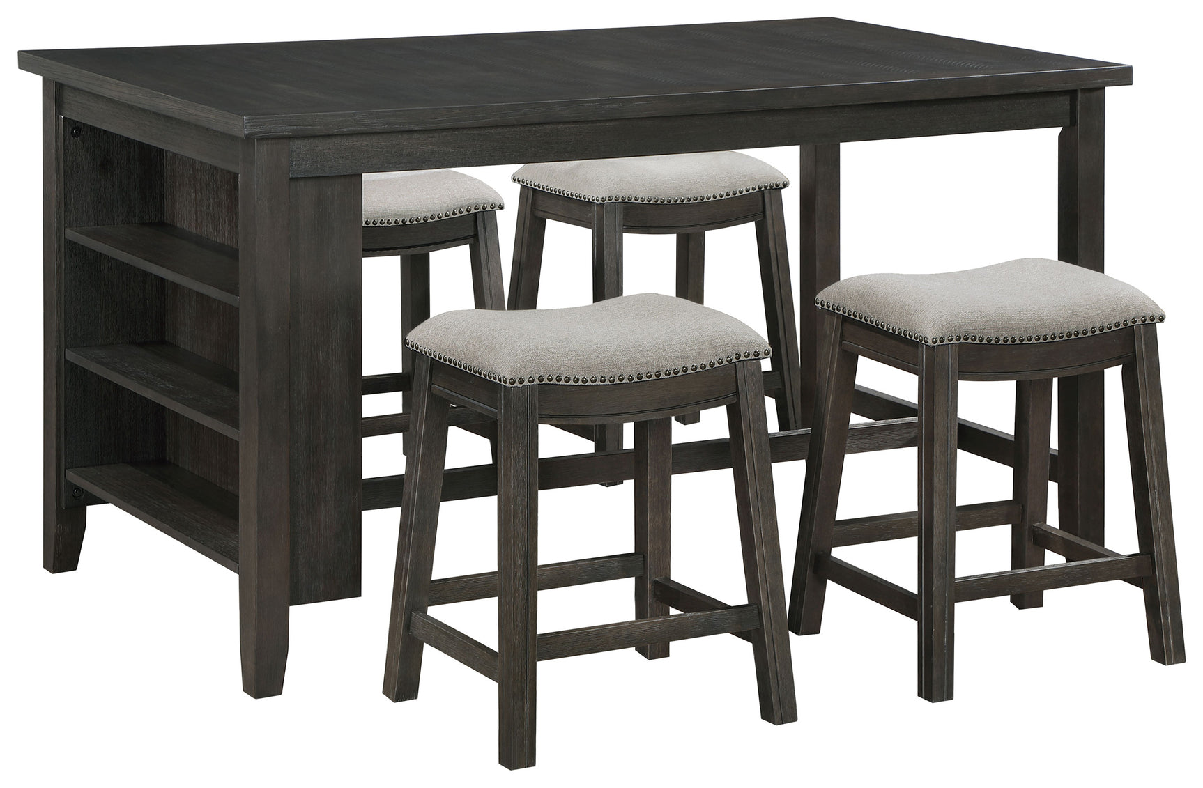 Elliston Dark Grey Counter Height Set