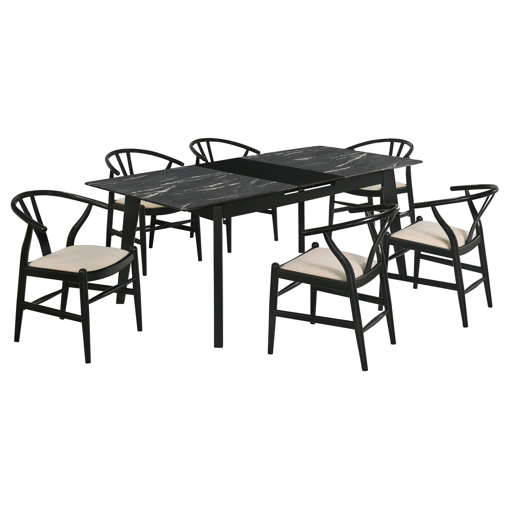 Crestmont Black Extension Leaf Dining Room Set