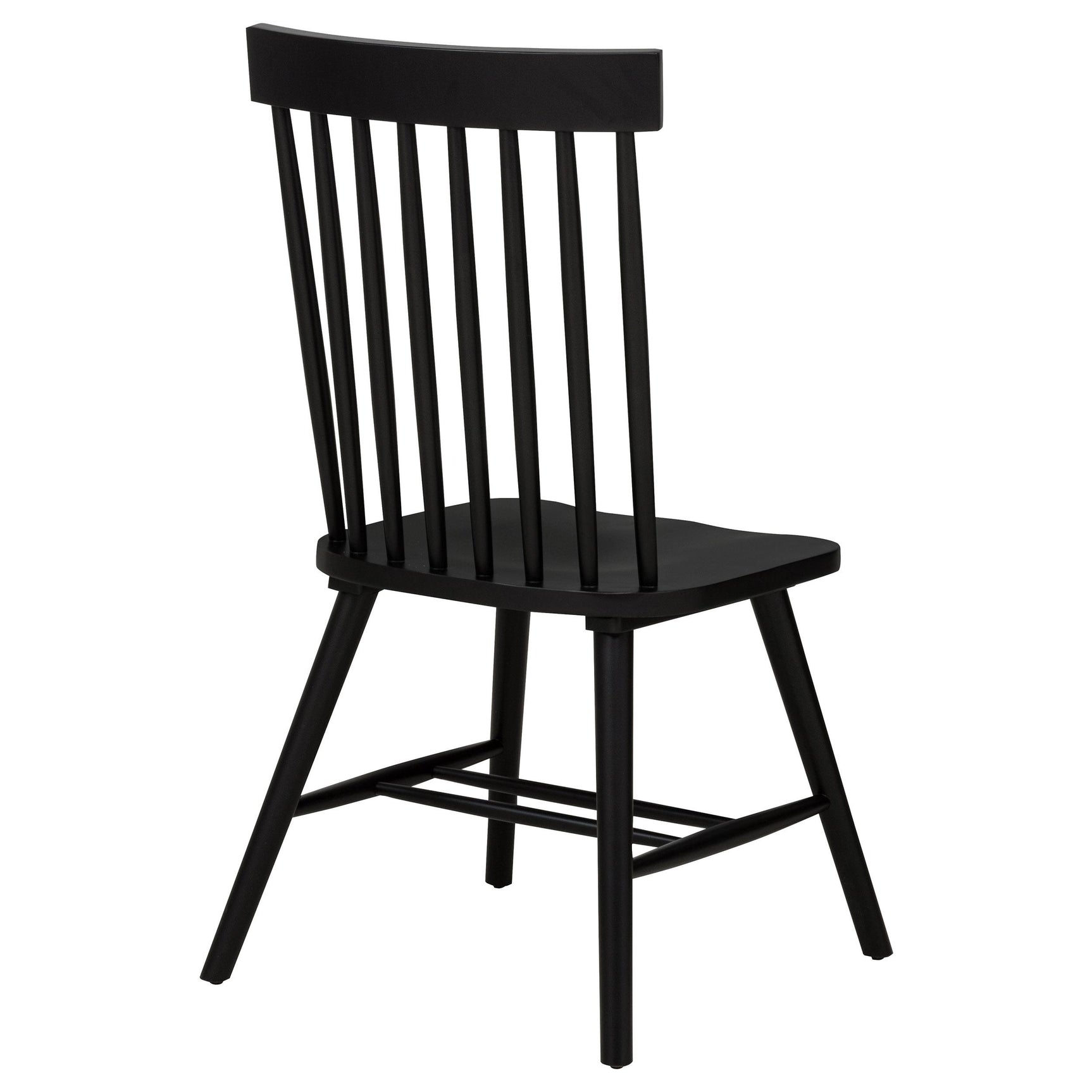 Andrews Windsor Spindle Back Dining Side Chair Black