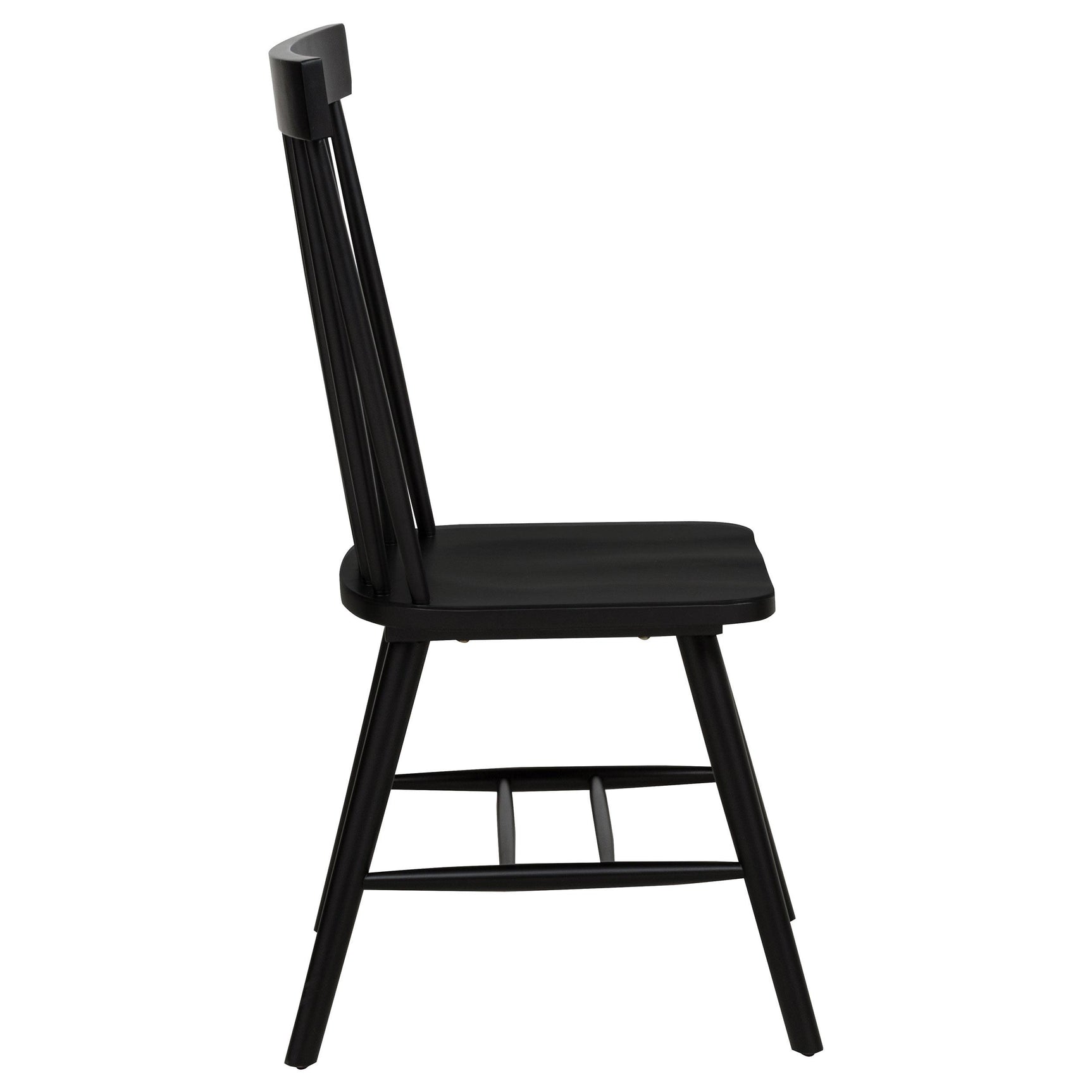 Andrews Windsor Spindle Back Dining Side Chair Black