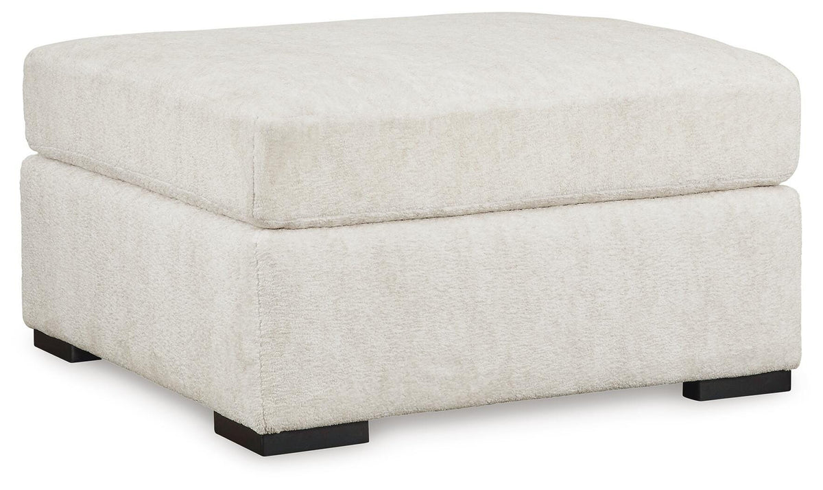 Chessington Ivory 2-Piece Sectional with Ottoman — angled view