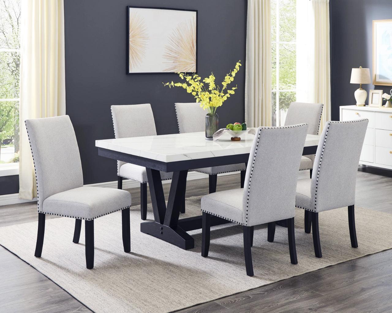 Vance Dove Gray Rectangular Dining Room Set
