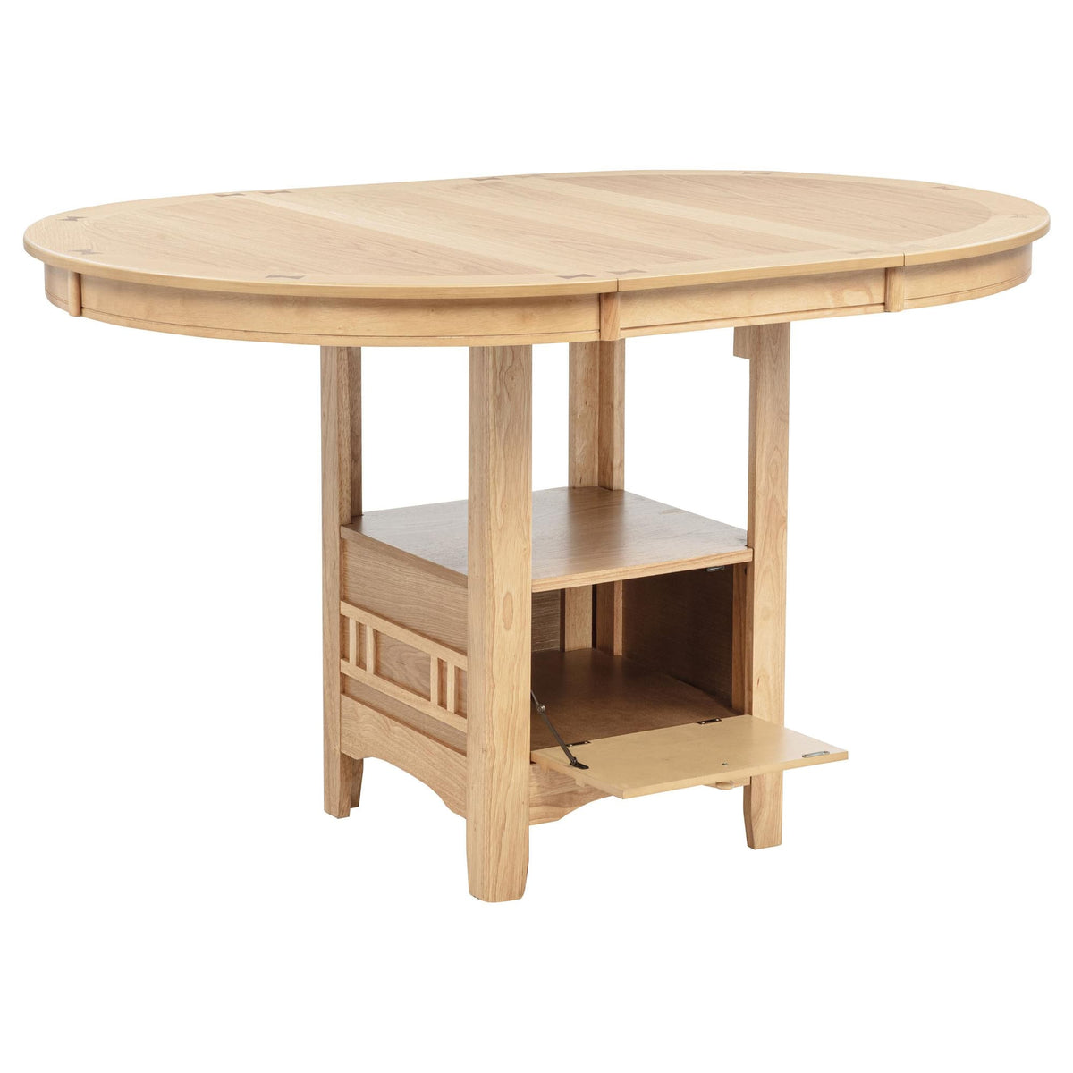 Lavon 5-Piece Oval Counter Height Extension Dining Set Light Oak — product image 4
