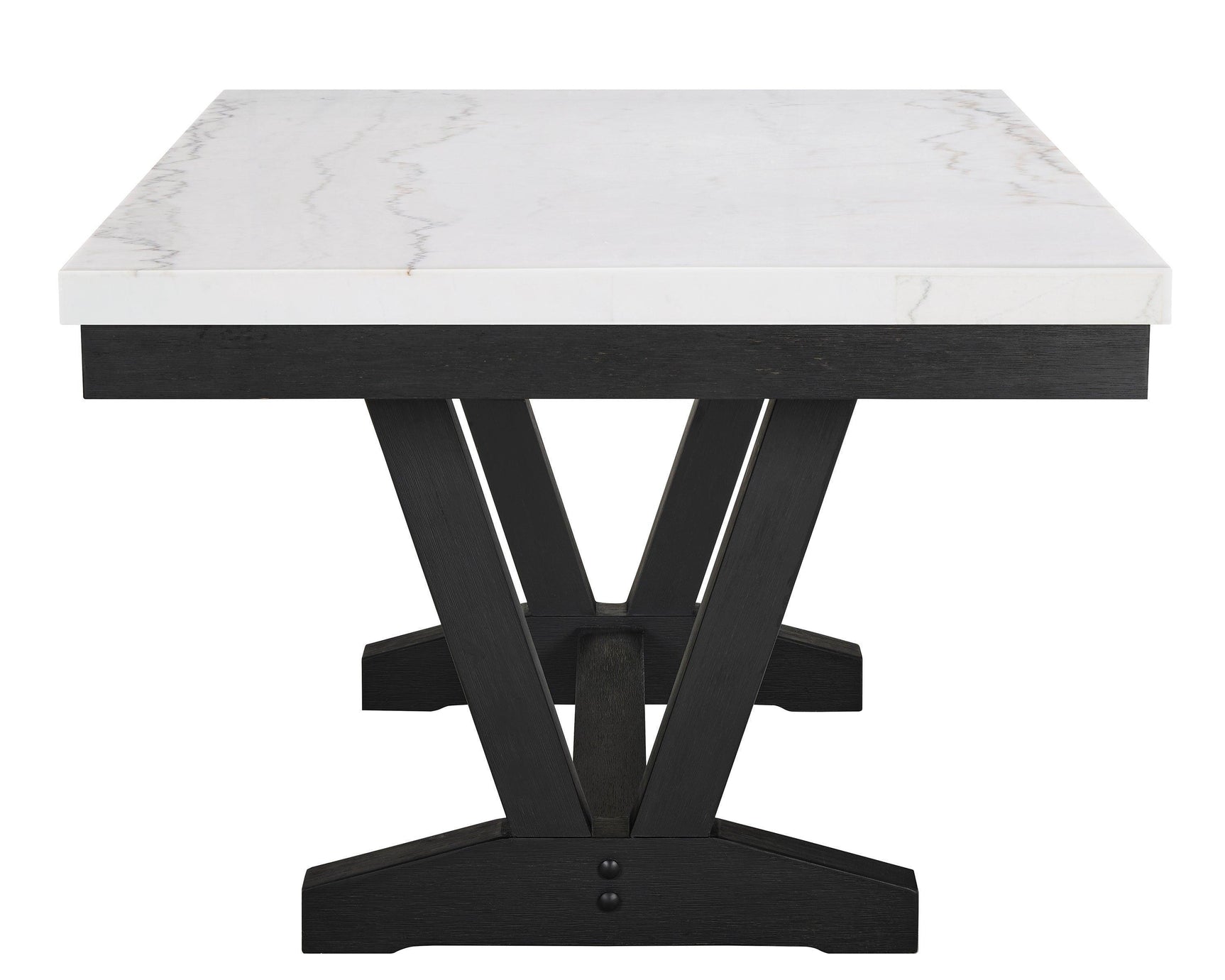 Varley Light Gray White Rectangular Dining Room Set