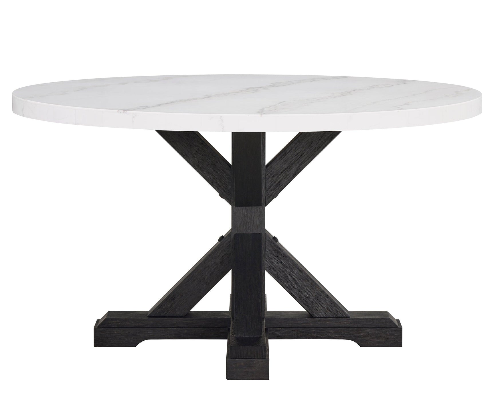Varley Light Gray White Round Dining Room Set