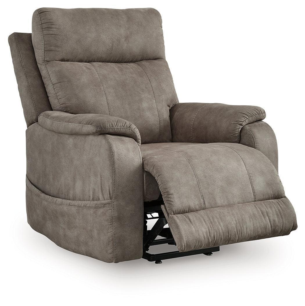 Crestmeade Fossil Faux Leather Power Lift Recliner