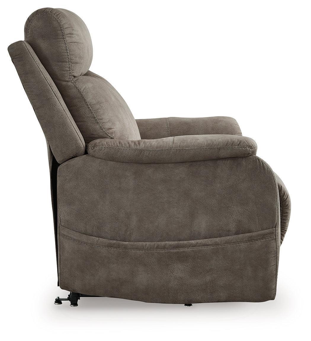 Crestmeade Fossil Faux Leather Power Lift Recliner