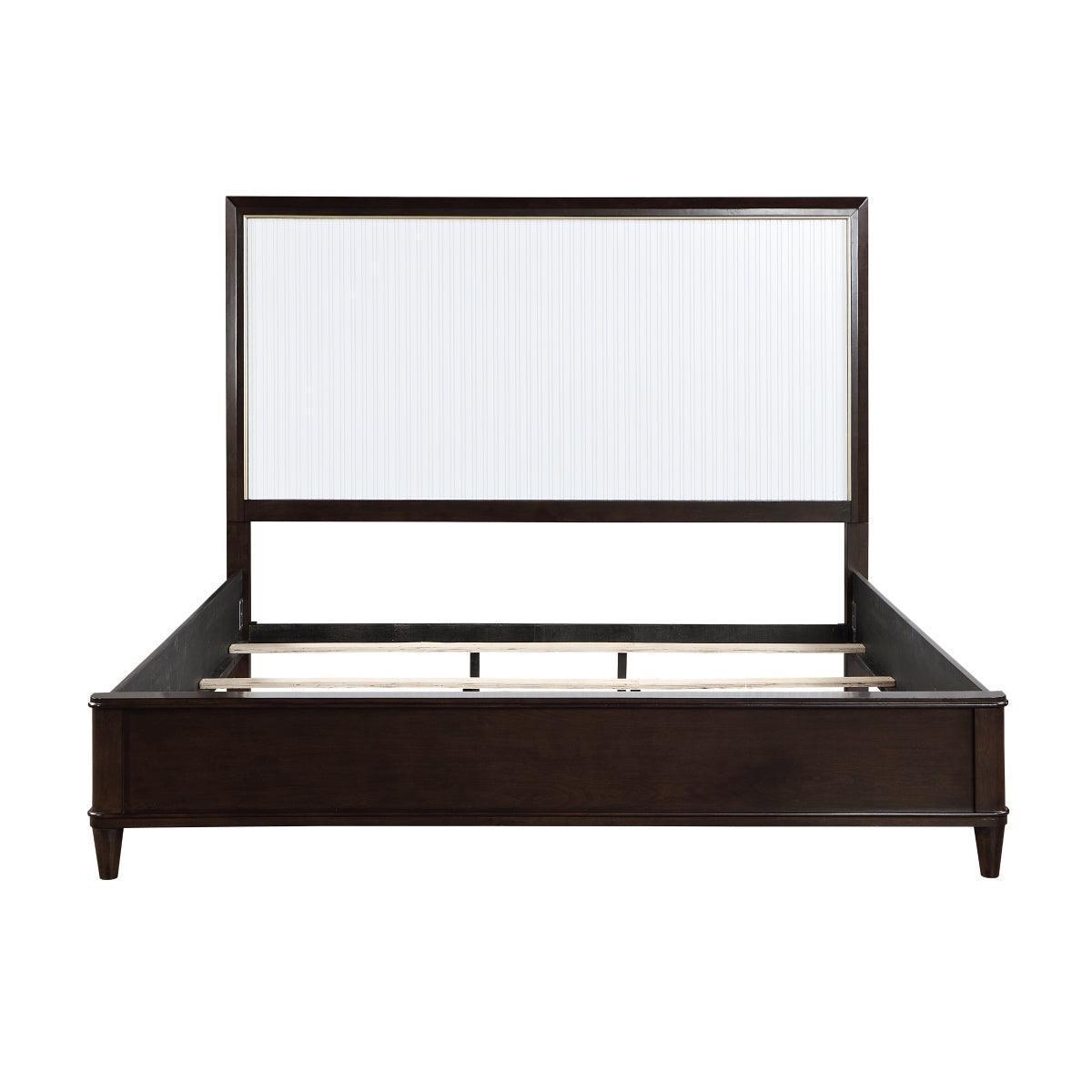 Sam White Cherry Panel King Bed