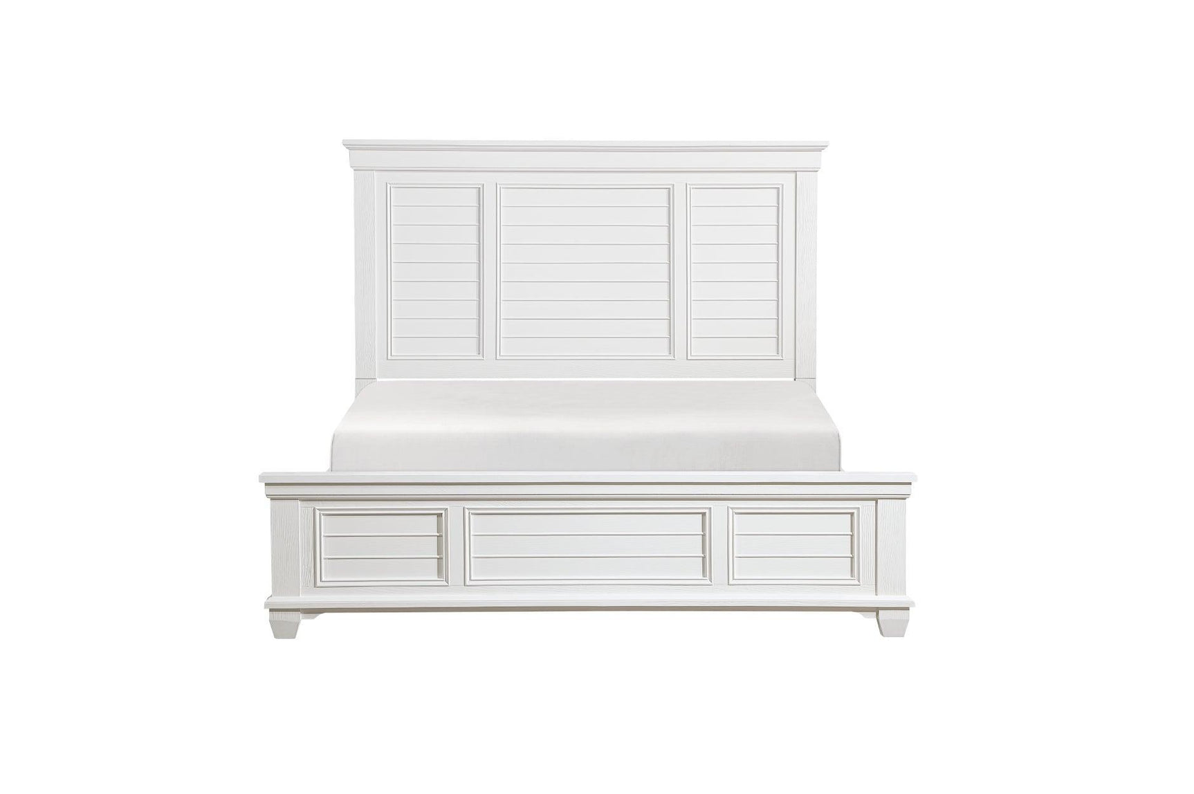 Mackinac White Modern Traditional Transitional Solid Wood Bedroom Set - Ella Furniture
