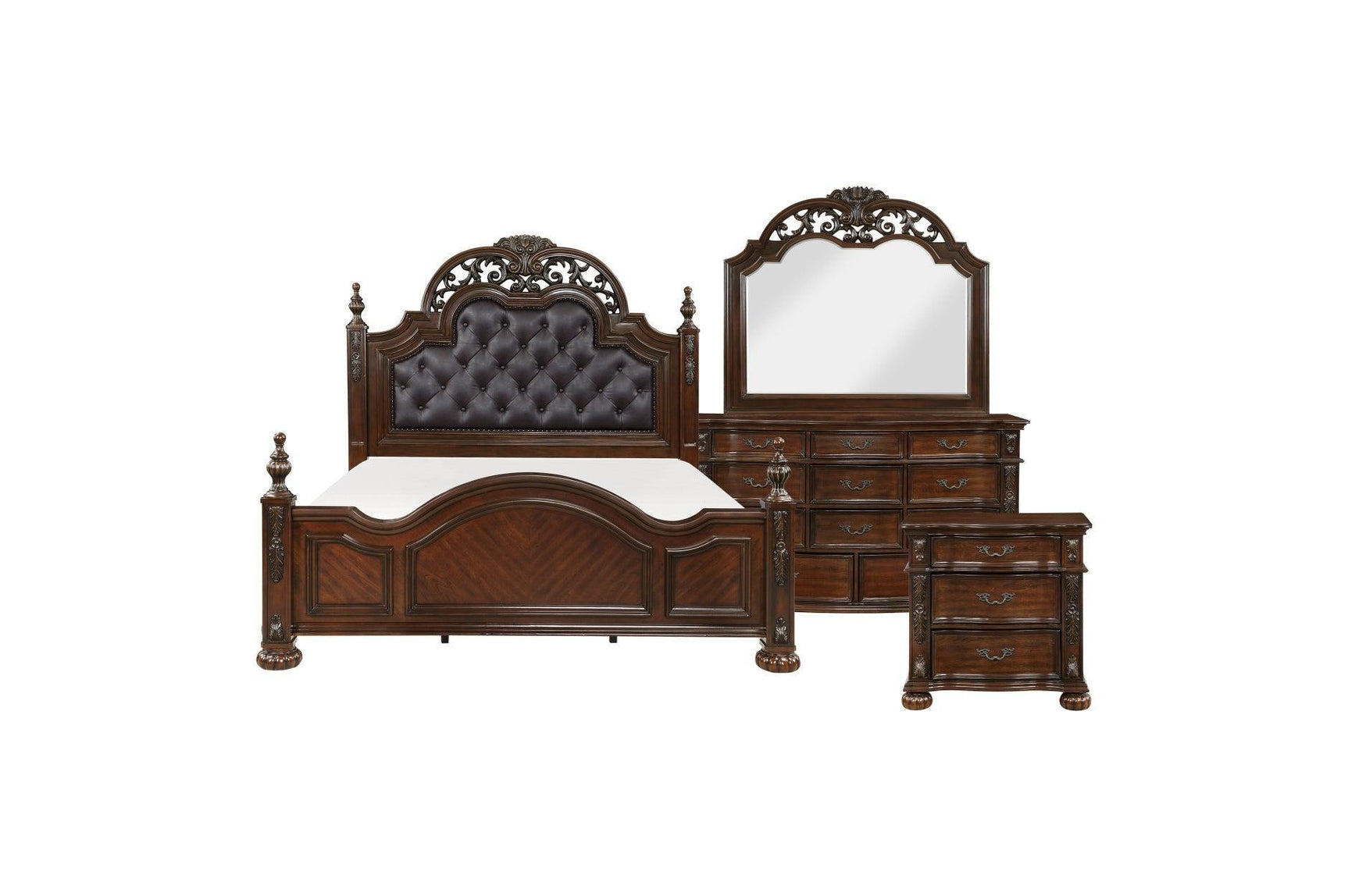 Rico Upholstered Tufted Panel Bedroom Set