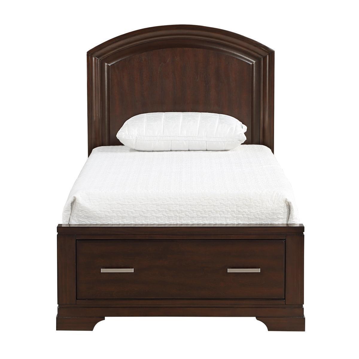 Hudson Cherry Storage Platform Twin Bed