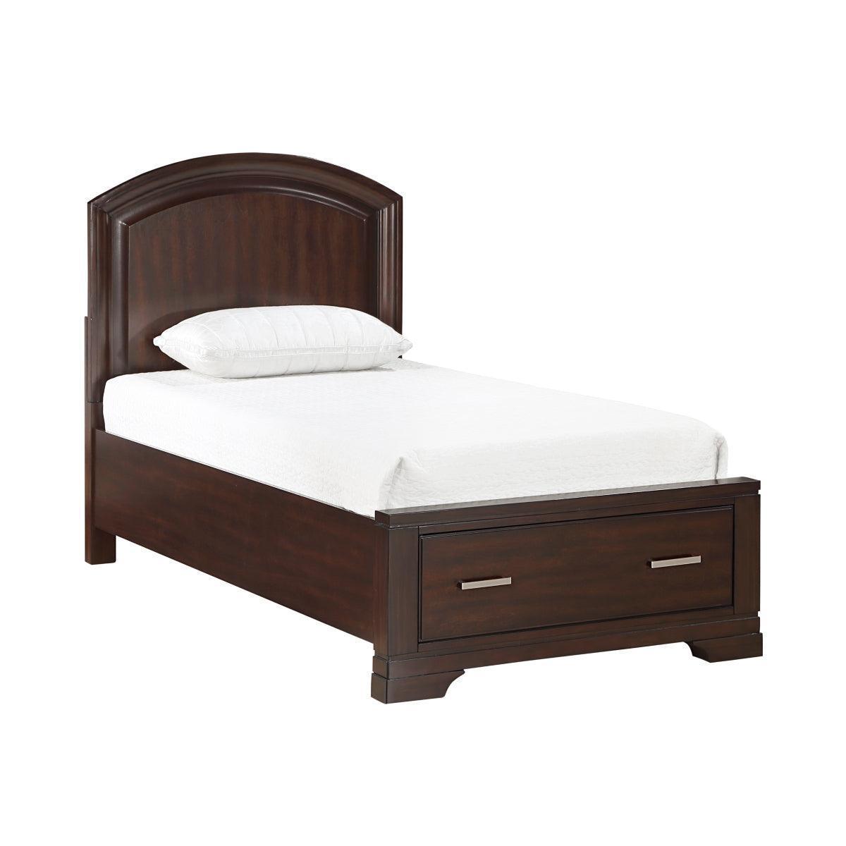 Hudson Cherry Storage Platform Twin Bed