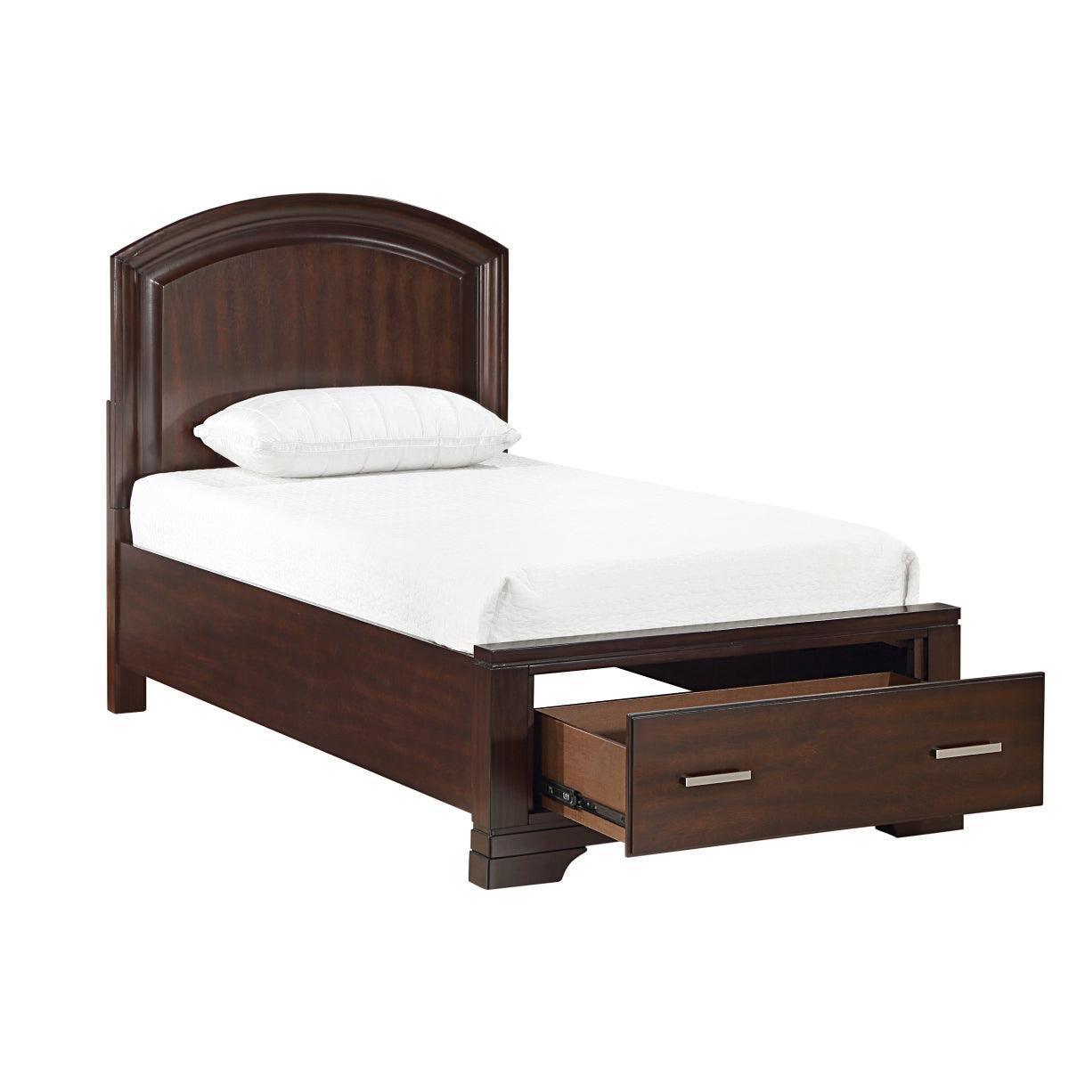 Hudson Cherry Storage Platform Twin Bed