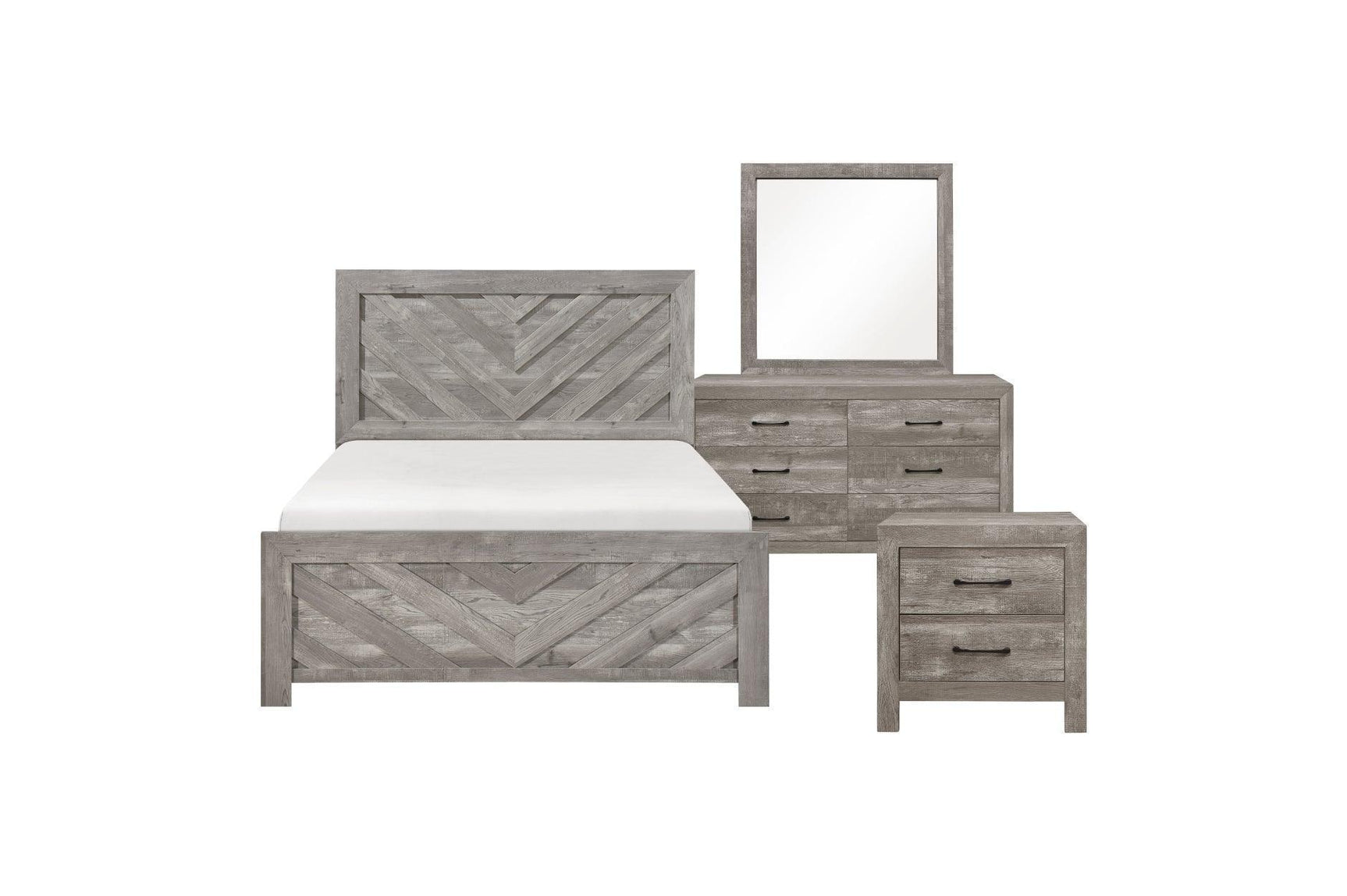 Corbin Rustic Gray Panel Bedroom Set