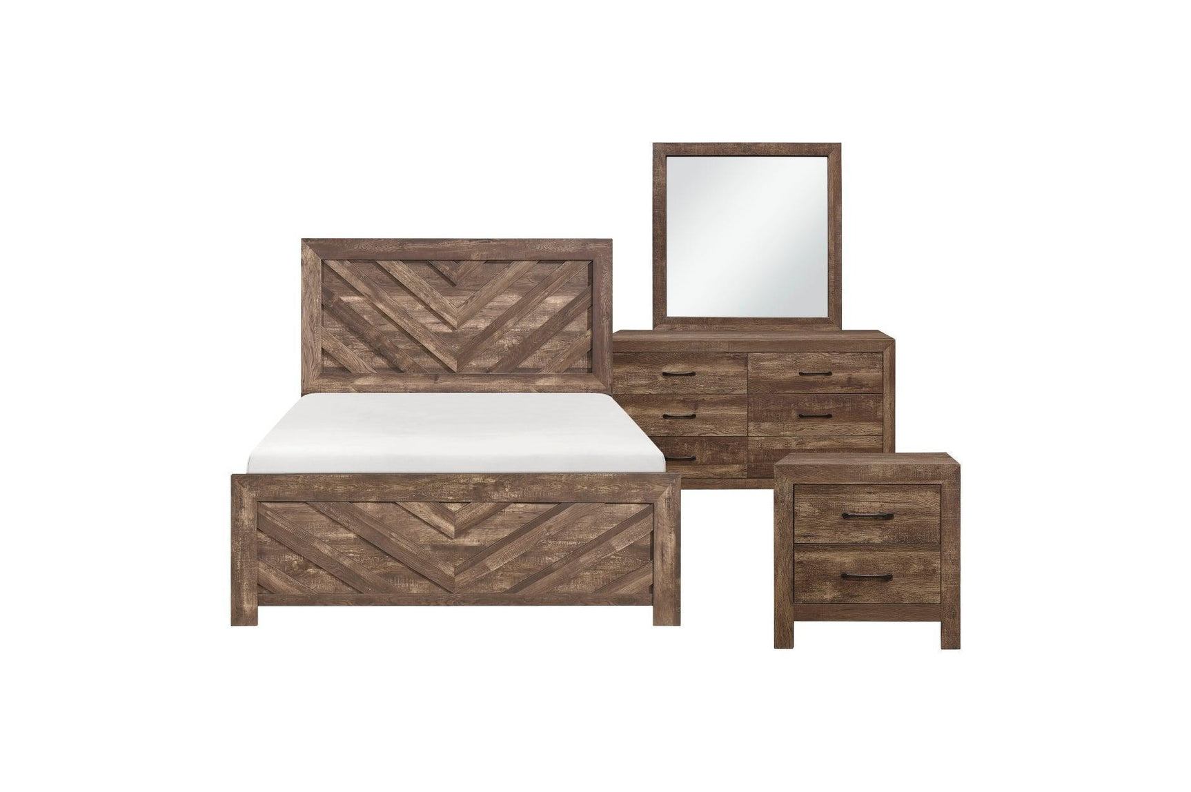 Corbin Rustic Brown Panel Bedroom Set